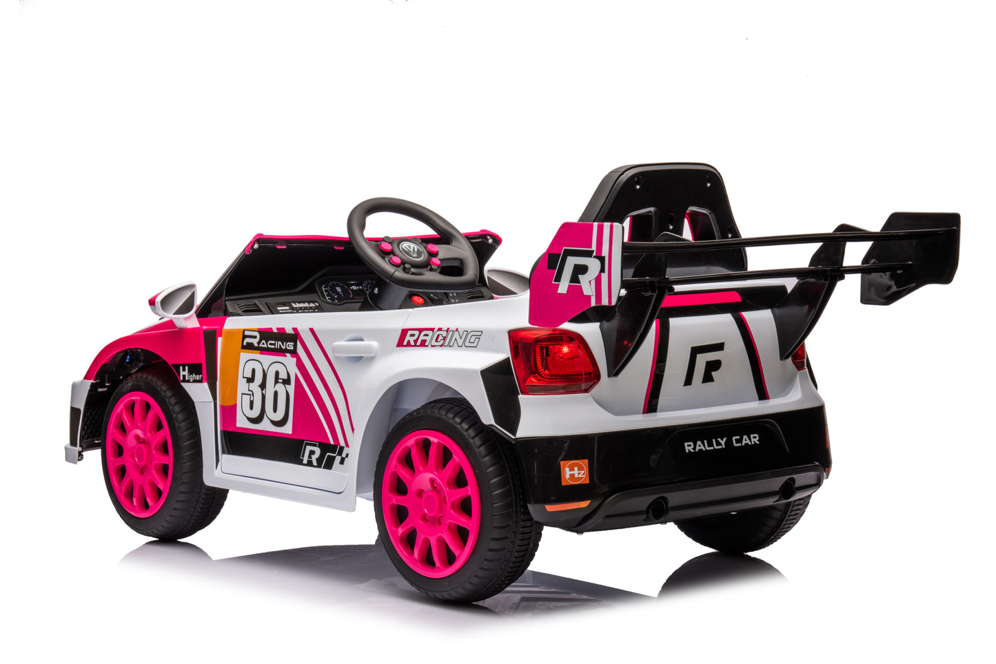 12V4A 20W*2 one button start, forward and backward, high and low speed, music, front light, power display, two doors can open, 2.4G R/C, seat belt four wheel absorber KIDS RIDE ON CAR