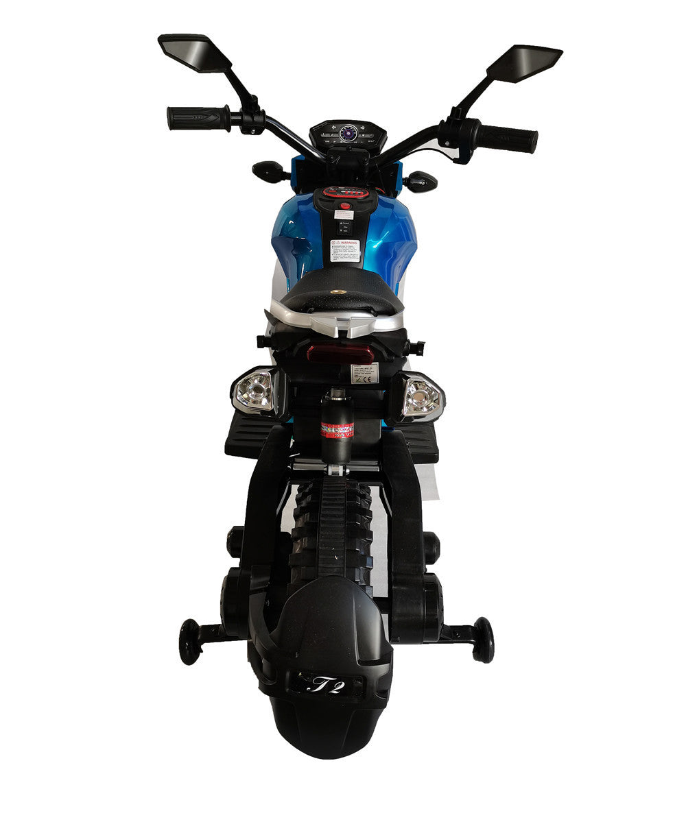 Electric Motorcycle for Kids, kids ride on motorcycle, 12V Electric Dirt Bike with Training Wheels, Hand Racing Foot Brake,PU seat, Ride on Motorcycle for 3~6 years Boys Girls gift