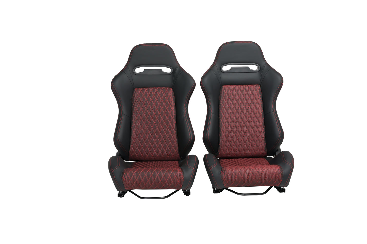 RACING SEAT HIGH QUALITY PVC WITH SUADE MATERIAL DOUBLE SLIDER 2PCS