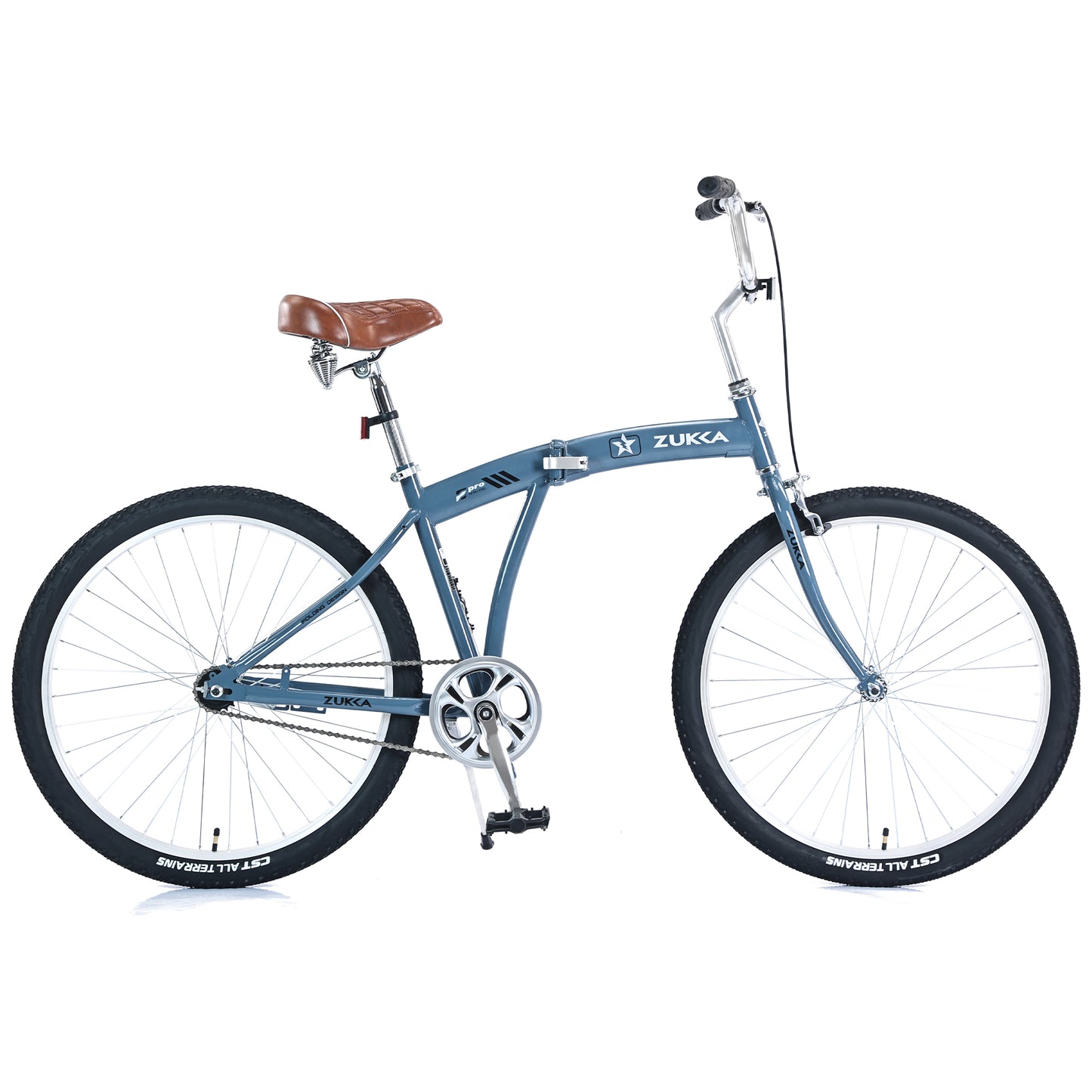 Single Speed Folding Bicycles, Multiple Colors 26"Inch Beach Cruiser Bike