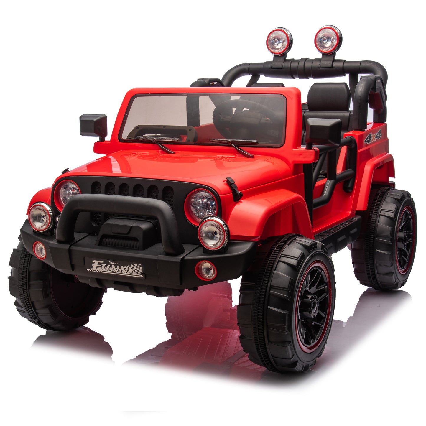 24V Kids Ride On Electric Car W/Parents Control,Seat width 19.09in,2WD,Rear suspension,Trunk storage,Portable pull rod,Light&Searchlight,Bluetooth,USB,Provide a speed of 2.5-4MPH for Kids Aged 3-8.