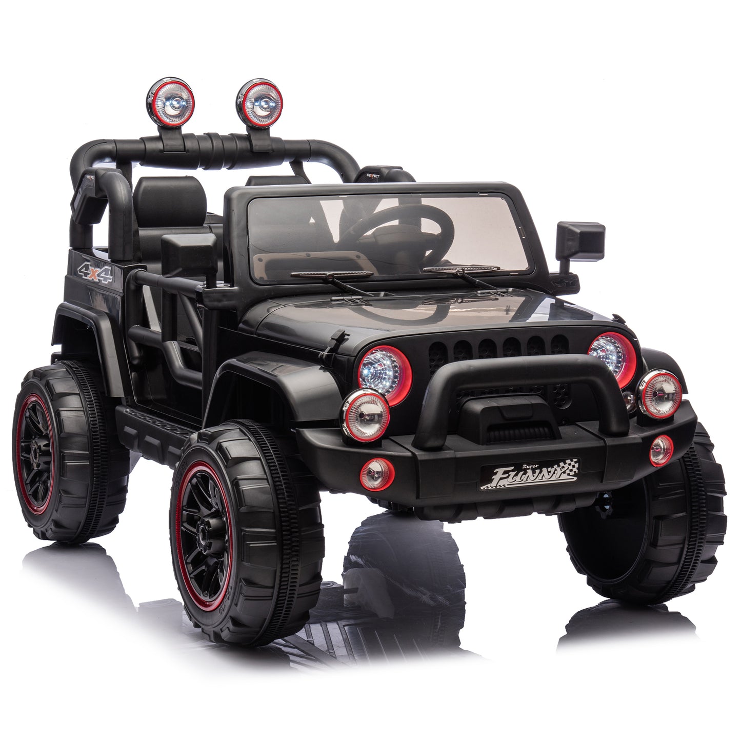 24V Kids Ride On Electric Car W/Parents Control,Seat width 19.09in,2WD,Rear suspension,Trunk storage,Portable pull rod,Light&Searchlight,Bluetooth,USB,Provide a speed of 2.5-4MPH for Kids Aged 3-8.