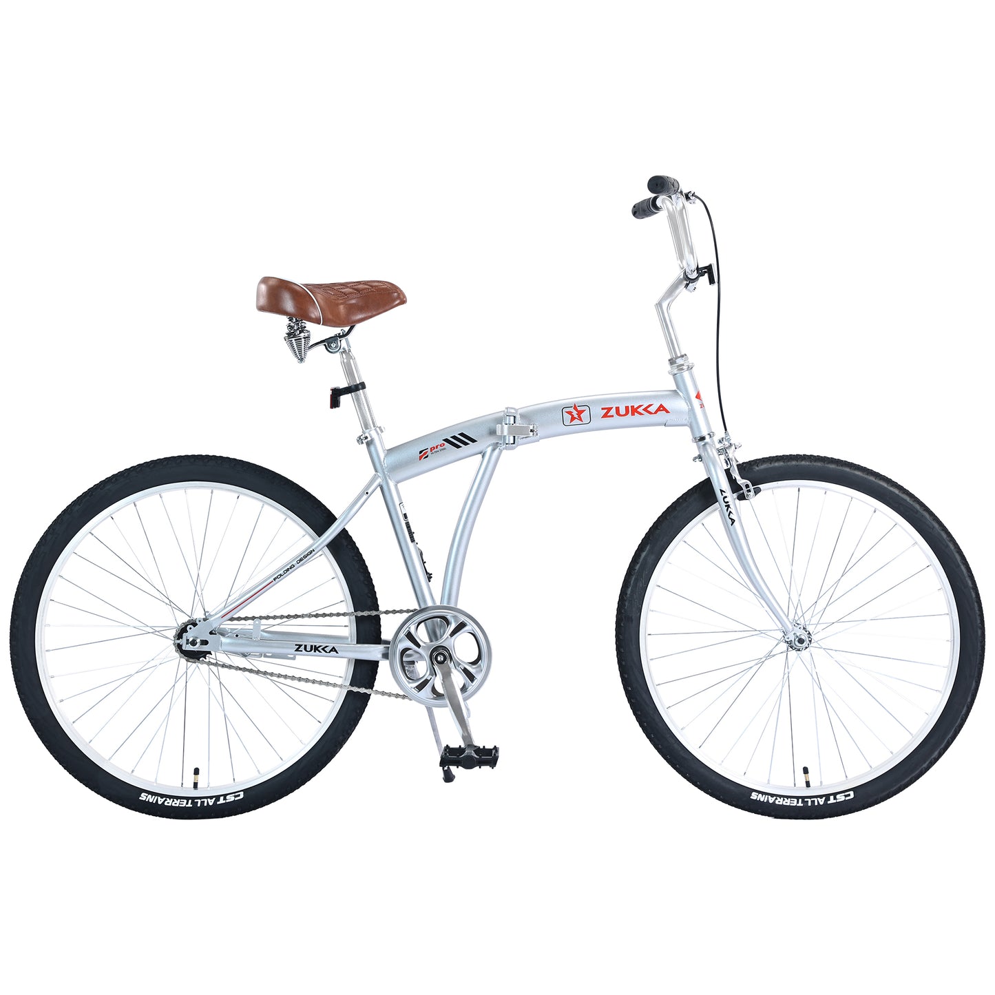 Single Speed Folding Bicycles, Multiple Colors 26"Inch Beach Cruiser Bike