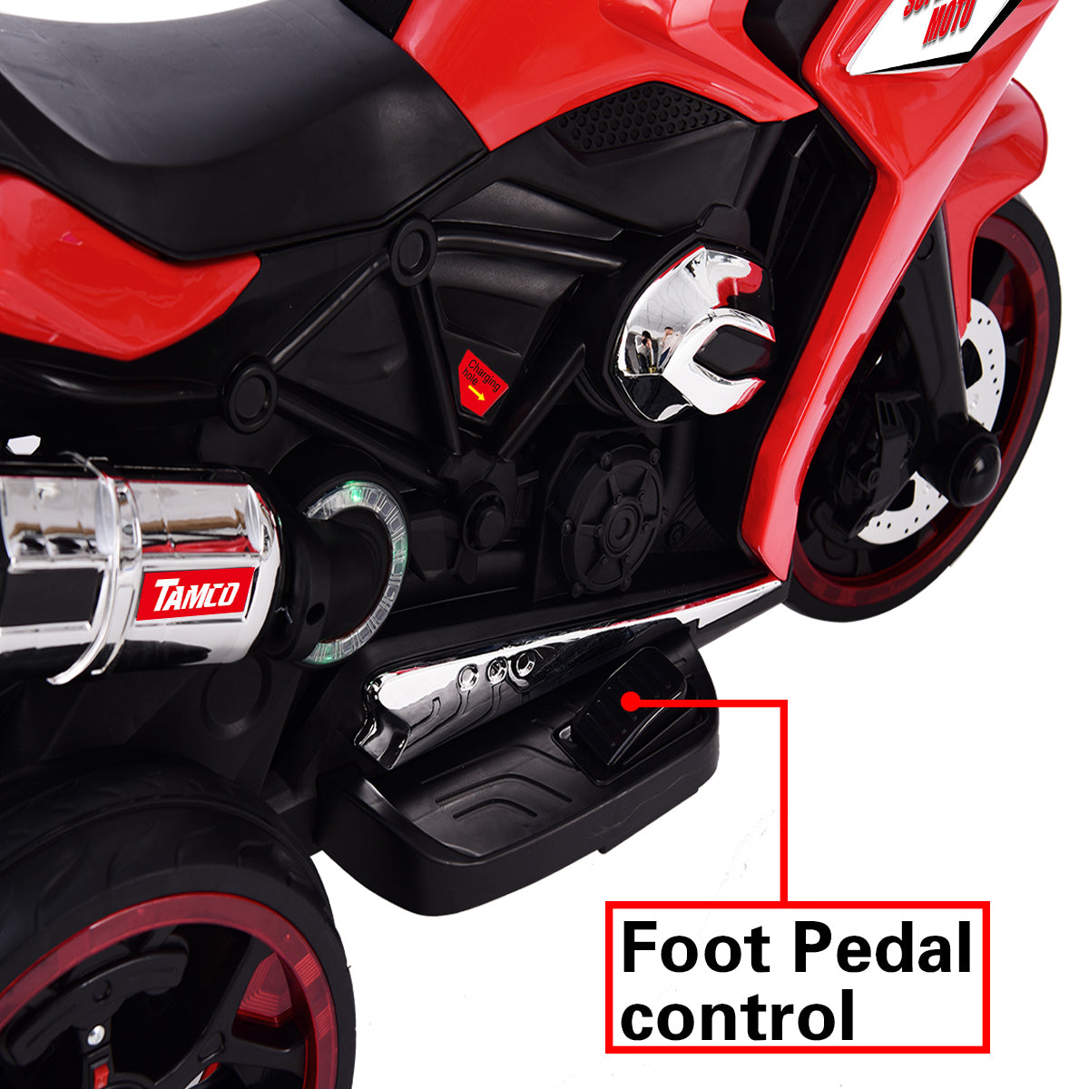12V Kids Electric motorcycle ,ride on motorcycle,Three lighting wheels Kids electric toys Boys Girls Motorcycle, Children Battery Motor Bikes Rechargeable 3 Wheels Ride on Electric Motorcycle