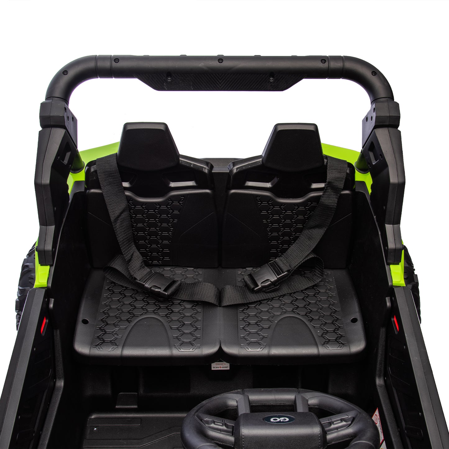 24V Two-Seater Kids Ride On UTV W/Parents Remote Control,Four-Wheel Suspension,Slow Start,Large wheel design,Anti-collision bar,Storage space,Music,USB,Bluetooth,Volume control,LED lights for Kids 3+.