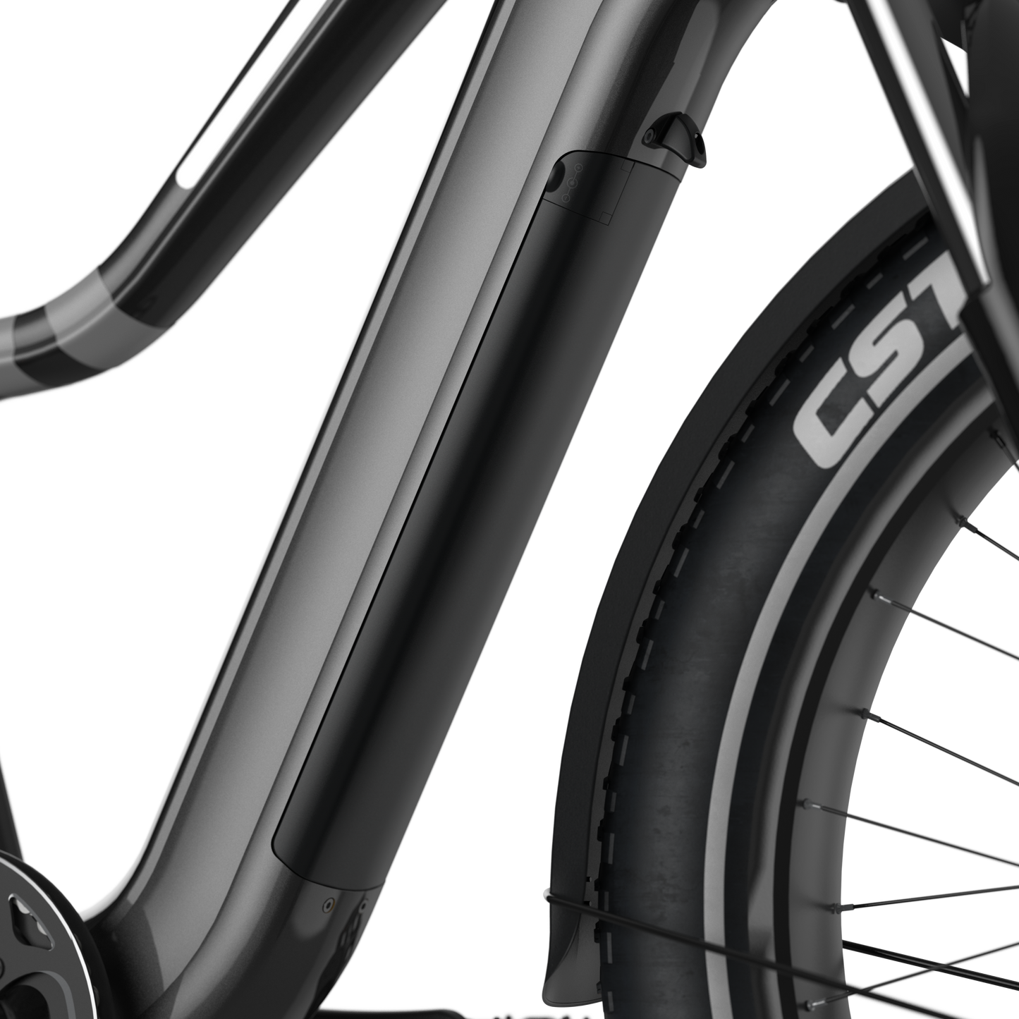 26" Step Over Electric Mountain Bike - Black
