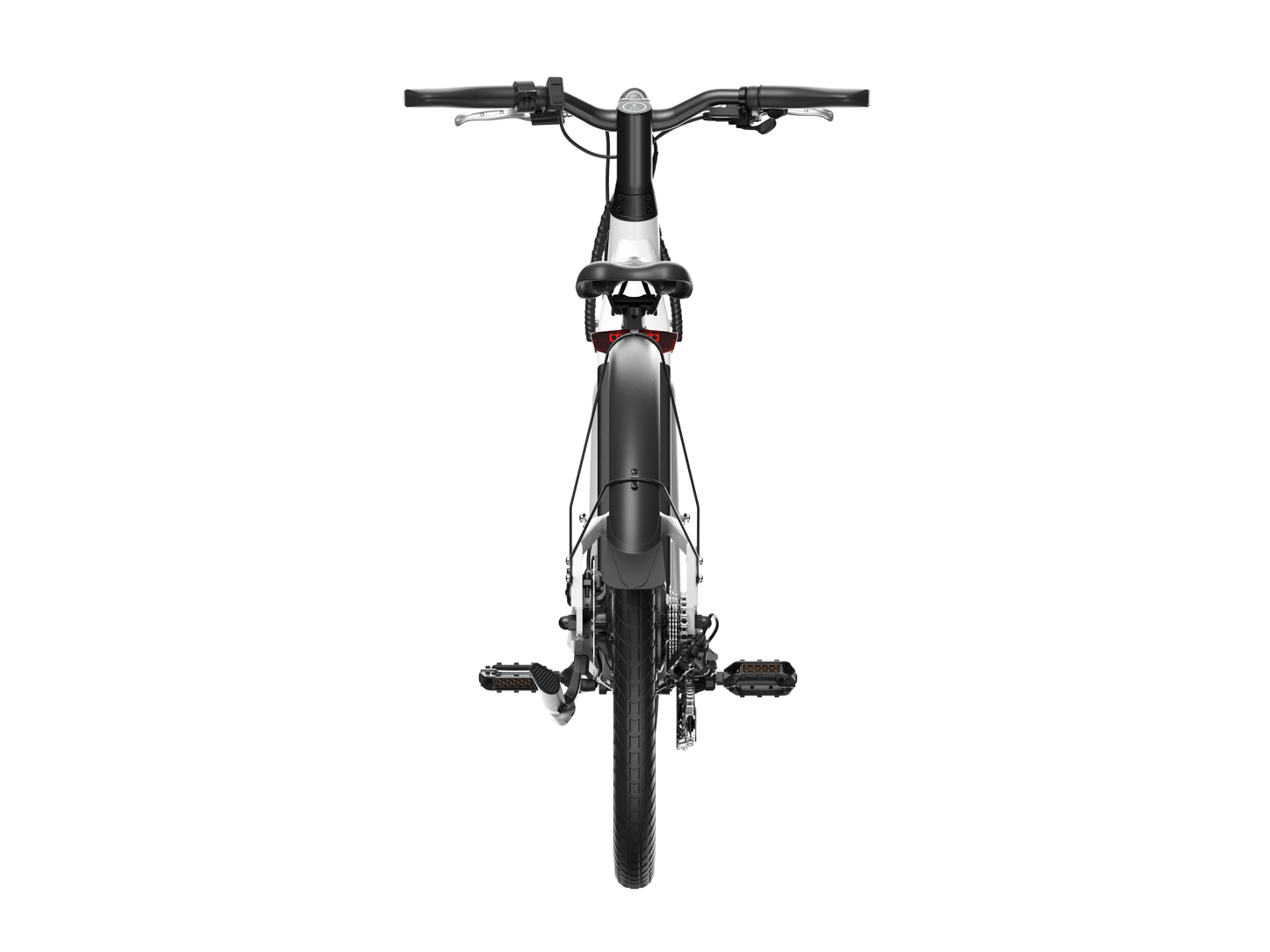 Electric Bike w/ 40 Miles Max Operating Range and 25 mph Max Speed - White