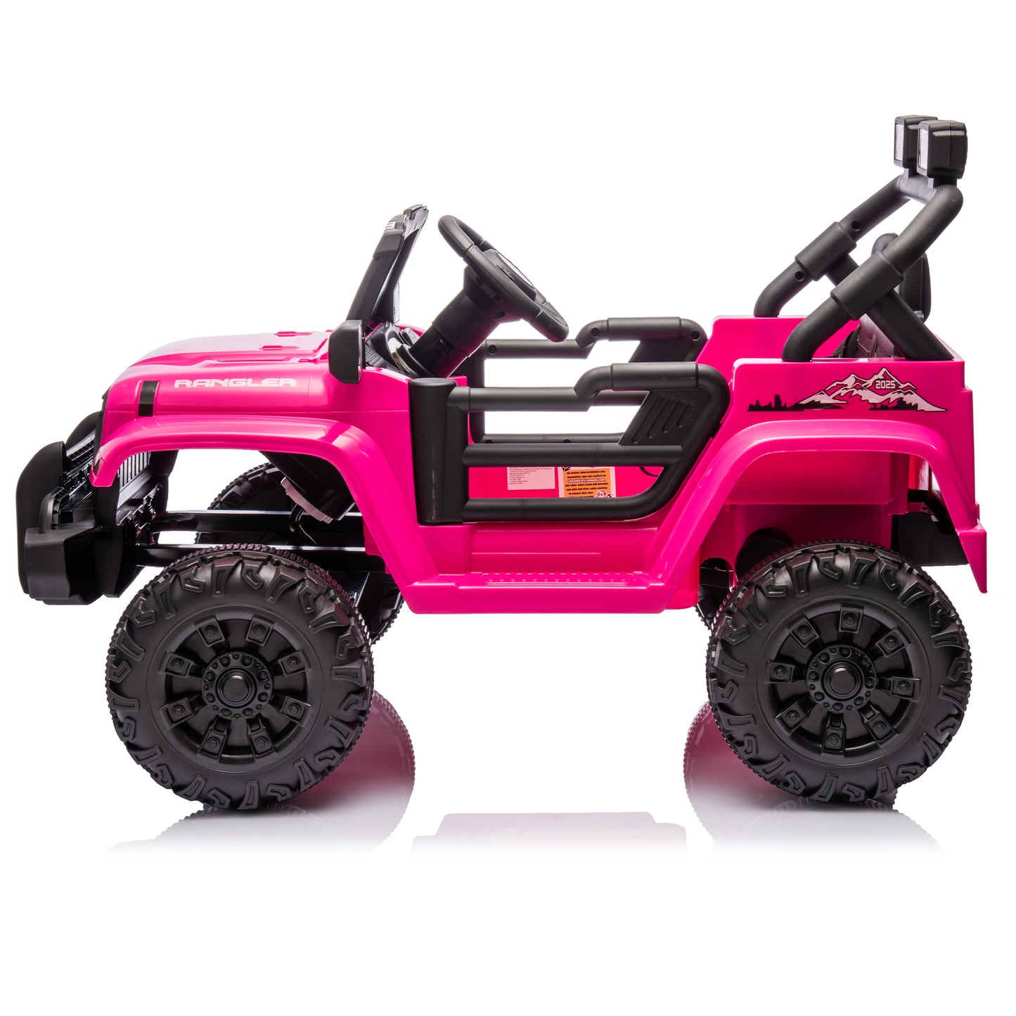 12V Kids Ride On Electric Car W/Parents Control,Dual drive, Four-wheel Suspension,With music,Bluetooth,MP3,USB,with headlights, steering wheel quick release,Slow start for Kids Aged 2-4.