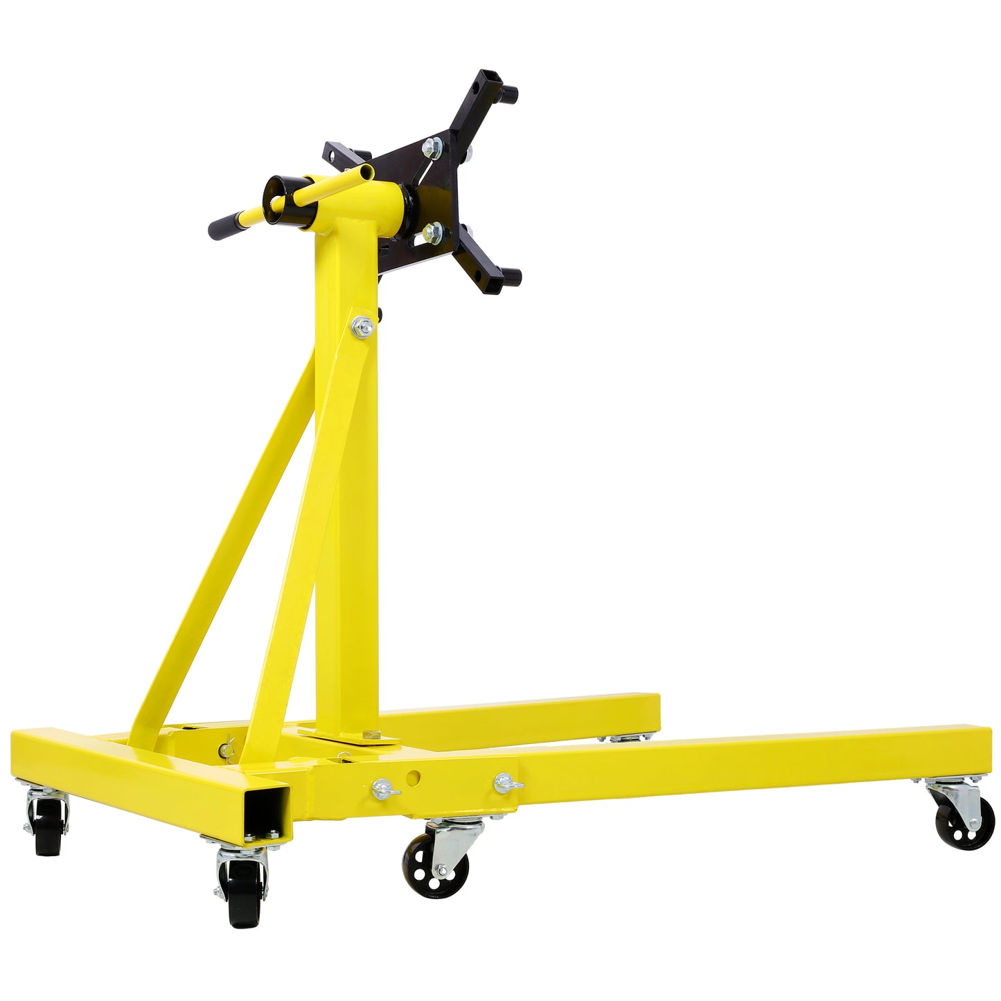 Folding Engine Stand 2000 LBS Capacity Motor Hoist 360 Degree Adjustable Mounting Head Dolly Mover Auto Repair Rebuild Jack