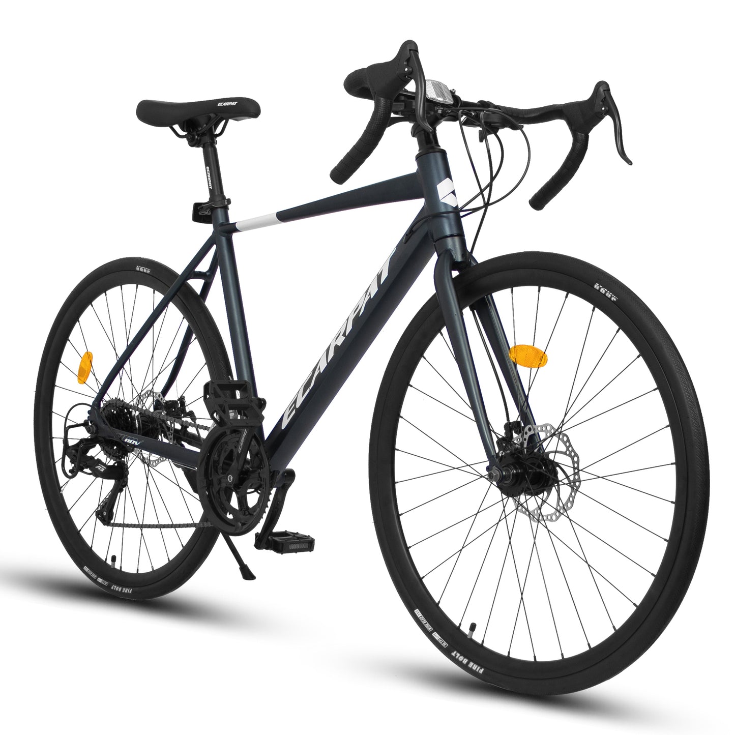 A28320RL 700C Road Bike, 16-Speed Outdoor Bike Disc Brakes, Light Weight Aluminum Frame ,Racing Bike City Commuting Road Bicycle L Size for Men Women