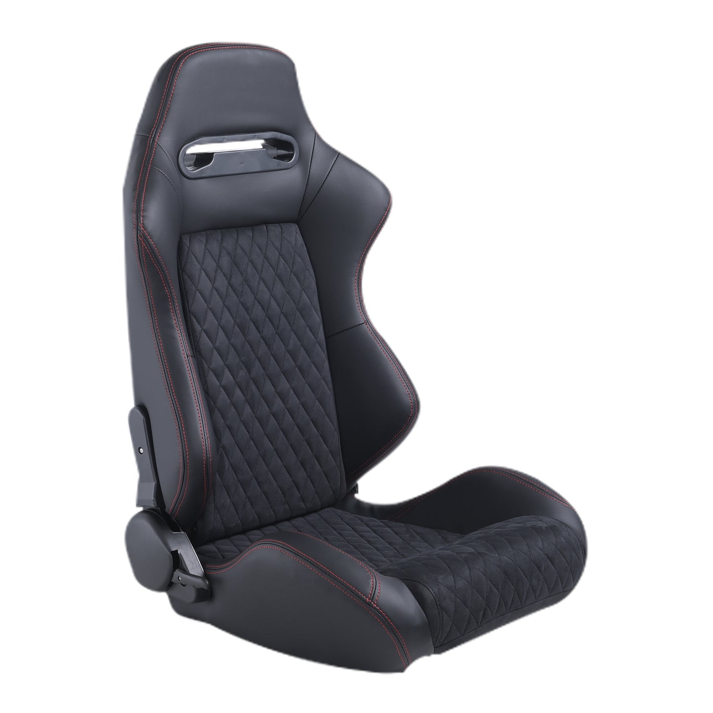 RACING SEAT HIGH QUALITY PVC WITH SUADE MATERIAL DOUBLE SLIDER 2PCS