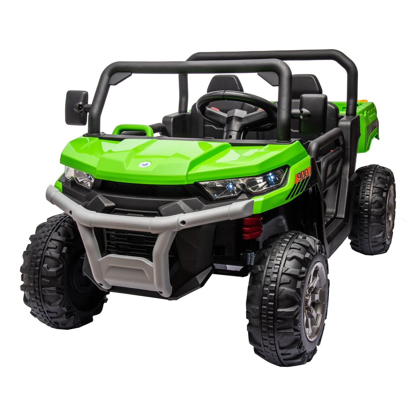 24V Ride On Truck 2 Seater Ride On UTV with 2x200W Motor Ride On Dump Truck with Dump Bed/Shovel Ride On Car with Remote Control Electric Vehicle with Non-slip tyre for Boys Girls