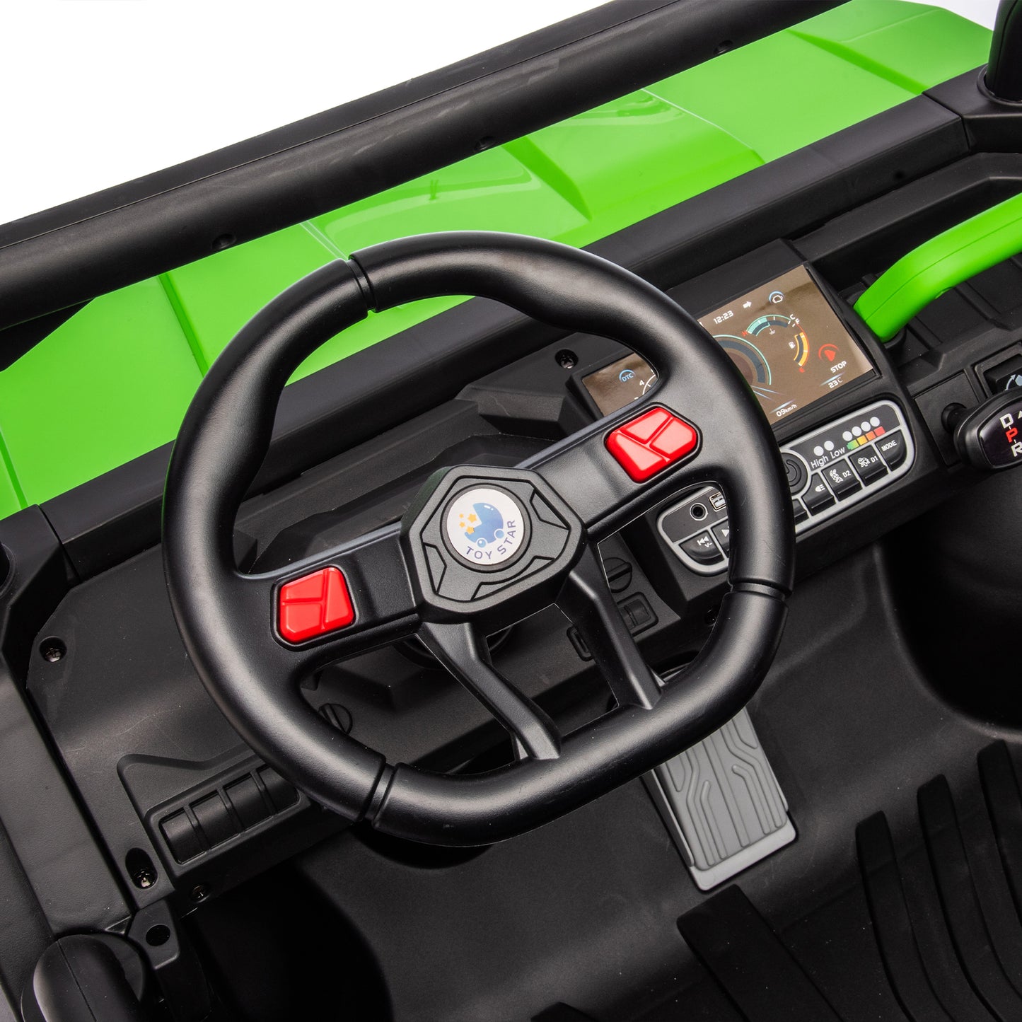 24V Ride On Truck 2 Seater Ride On UTV with 2x200W Motor Ride On Dump Truck with Dump Bed/Shovel Ride On Car with Remote Control Electric Vehicle with Non-slip tyre for Boys Girls