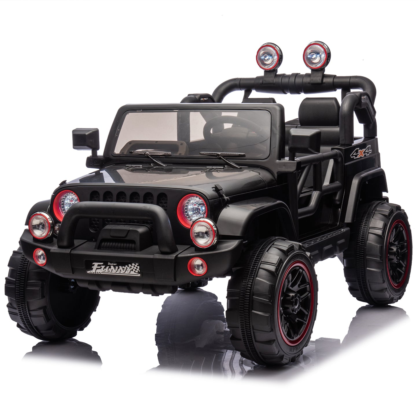 24V Kids Ride On Electric Car W/Parents Control,Seat width 19.09in,2WD,Rear suspension,Trunk storage,Portable pull rod,Light&Searchlight,Bluetooth,USB,Provide a speed of 2.5-4MPH for Kids Aged 3-8.