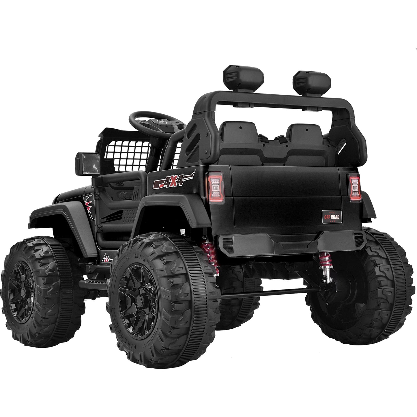 24V 2 Seater Kids Ride on Truck 4WD Electric Car Battery Powered Ride on Toys, with 480W Motors, 7AH Battery, 2.4G Remote Control, LED Headlights, Front Storage, Bottle Holder, Full-Metal Suspension