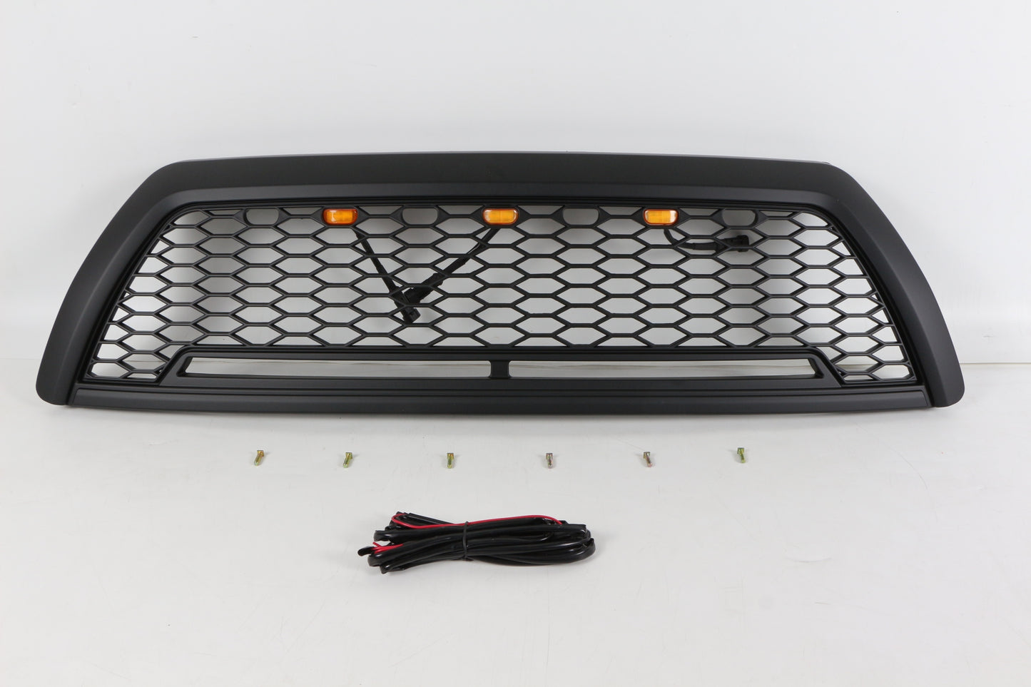 Black Front Grille Fits For Toyota 4 Runner 2006-2009 Honeycomb Grill with Light