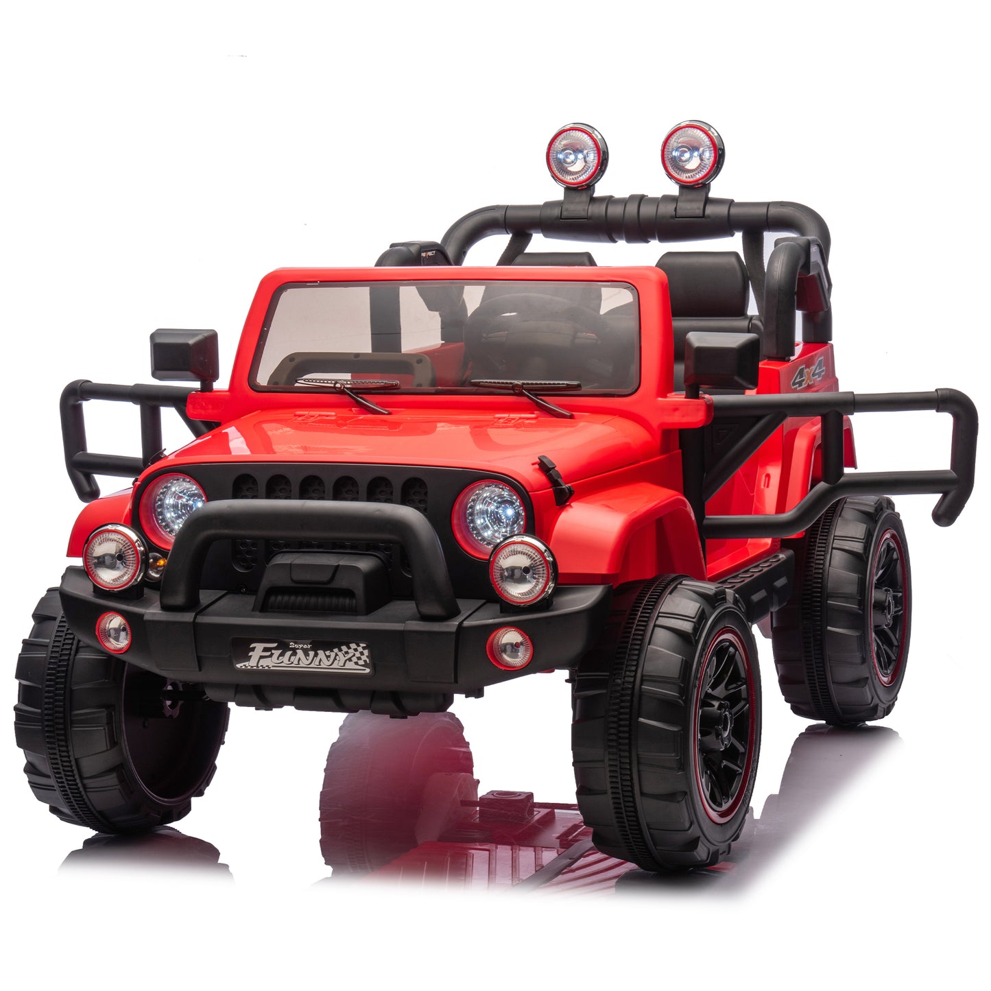 24V Kids Ride On Electric Car W/Parents Control,Seat width 19.09in,2WD,Rear suspension,Trunk storage,Portable pull rod,Light&Searchlight,Bluetooth,USB,Provide a speed of 2.5-4MPH for Kids Aged 3-8.