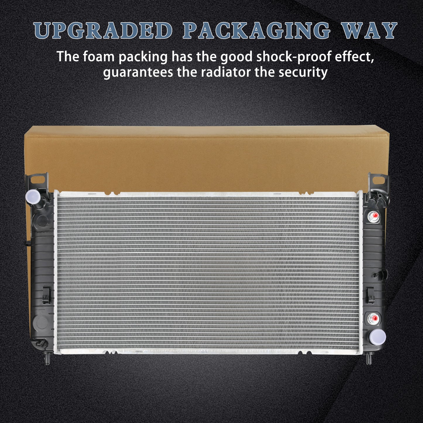 34" Radiator for Chevy Silverado 1500 GMC Yukon Cadillac Escalade 4.8L 5.3L 6.0L 2423