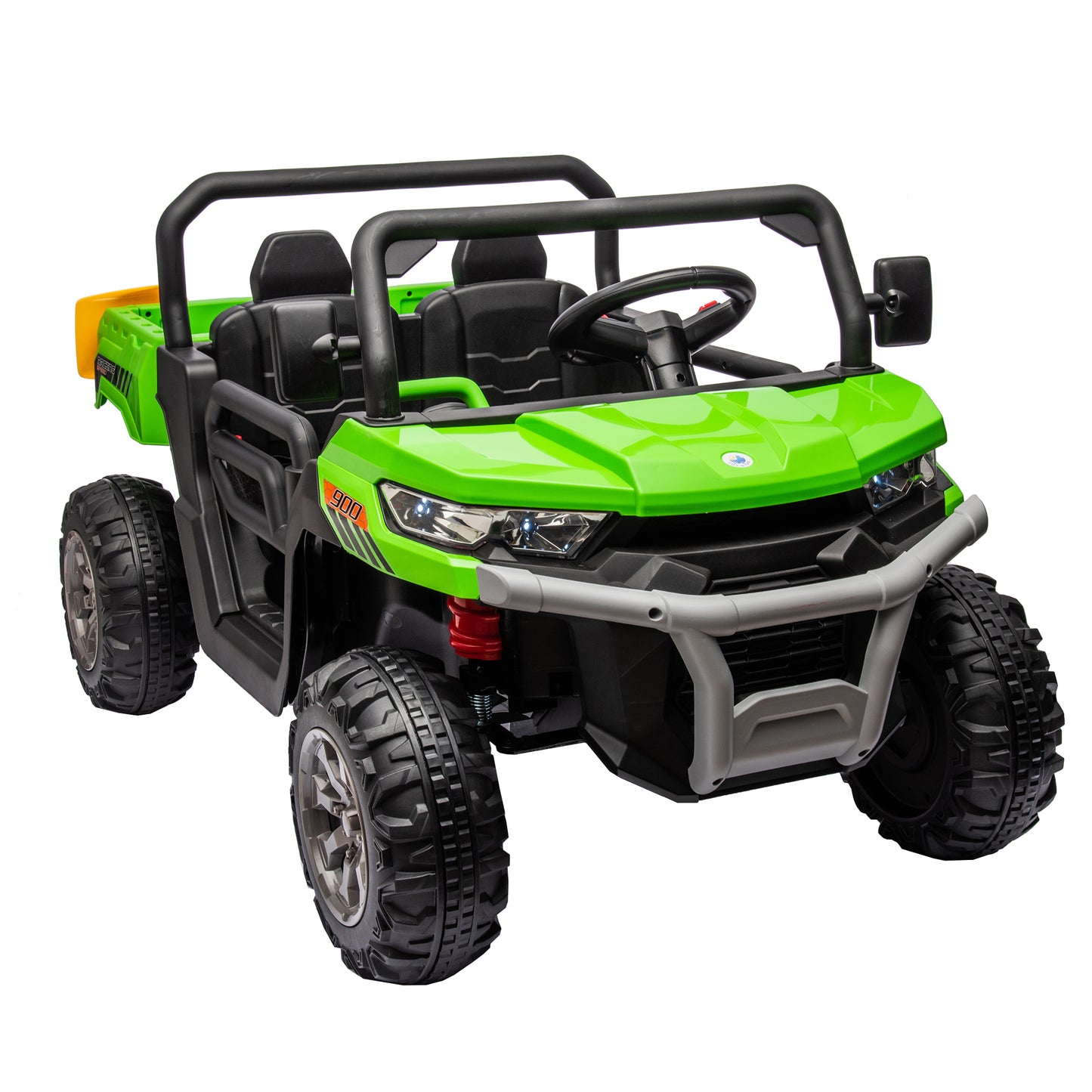 24V Ride On Truck 2 Seater Ride On UTV with 2x200W Motor Ride On Dump Truck with Dump Bed/Shovel Ride On Car with Remote Control Electric Vehicle with Non-slip tyre for Boys Girls