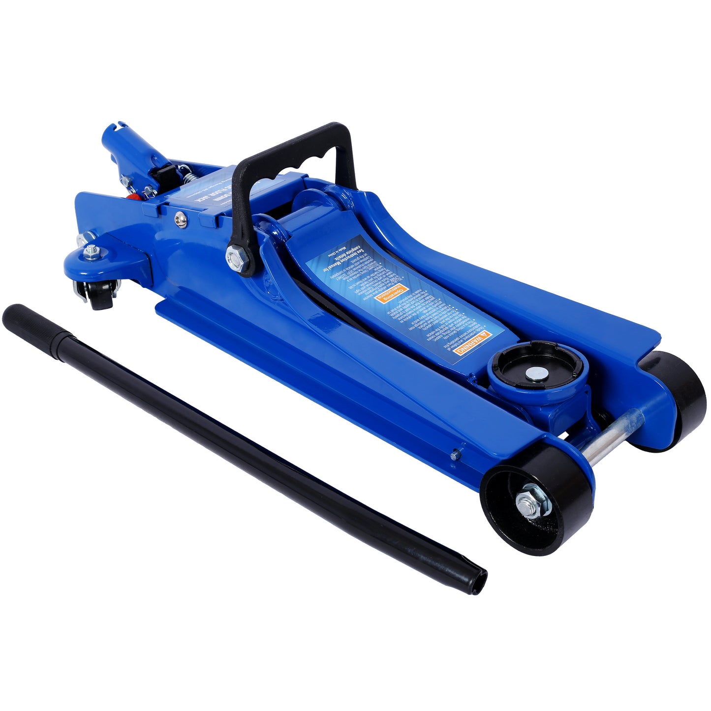 2.5 Ton Low Profile, Heavy-Duty Steel Racing Floor Jack with Single Piston Lift Pump, Lifting Range 3.5'-14.50'