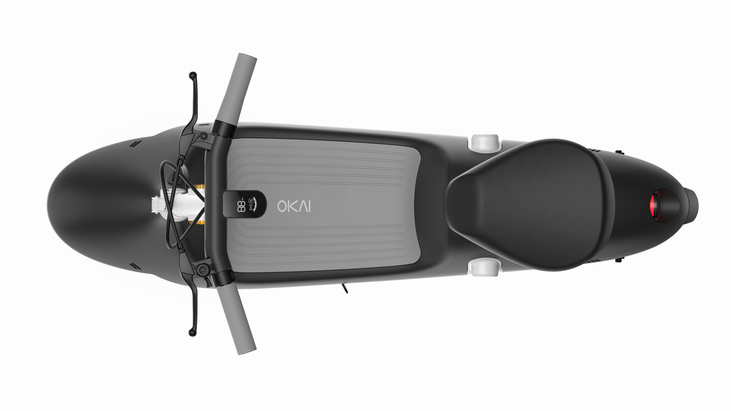 Electric Scooter with Foldable Seat w/35 Miles Operating Range & 15.5mph Max Speed - Black
