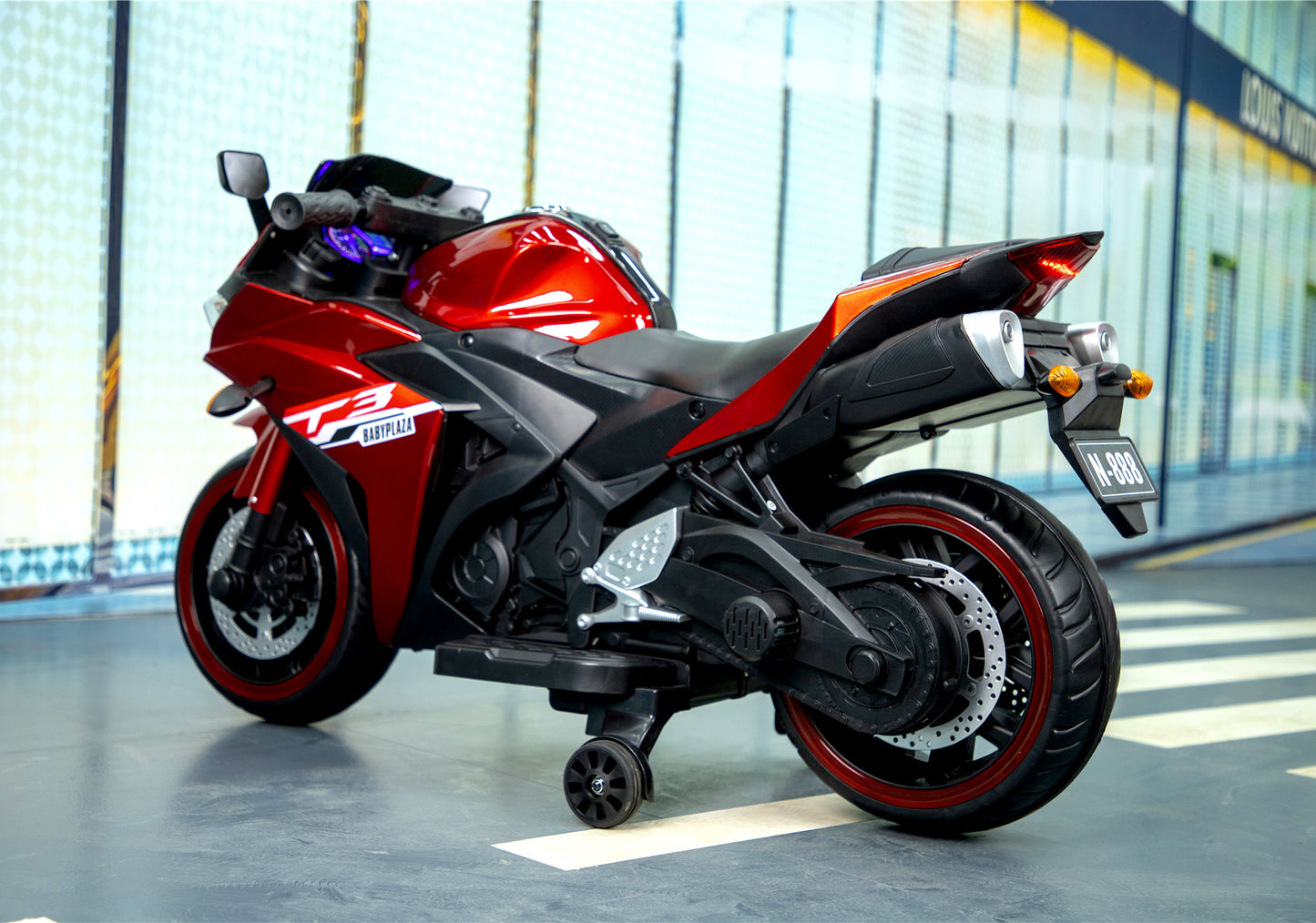 kids motorcycle 12V motorcycle for kids 3 4 5 6 years Boys Girls 12v7ah kids motorcycle ride on toy with Training Wheels/manual throttle/ drive by hand /Lighting wheels