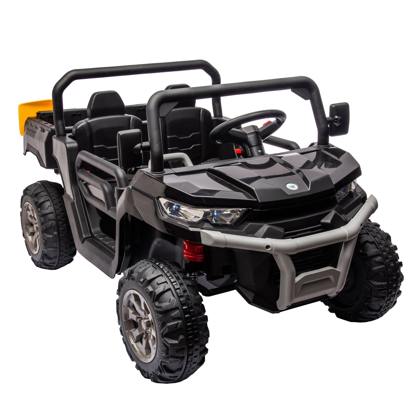 24V Ride On Truck 2 Seater Ride On UTV with 2x200W Motor Ride On Dump Truck with Dump Bed/Shovel Ride On Car with Remote Control Electric Vehicle with Non-slip tyre for Boys Girls