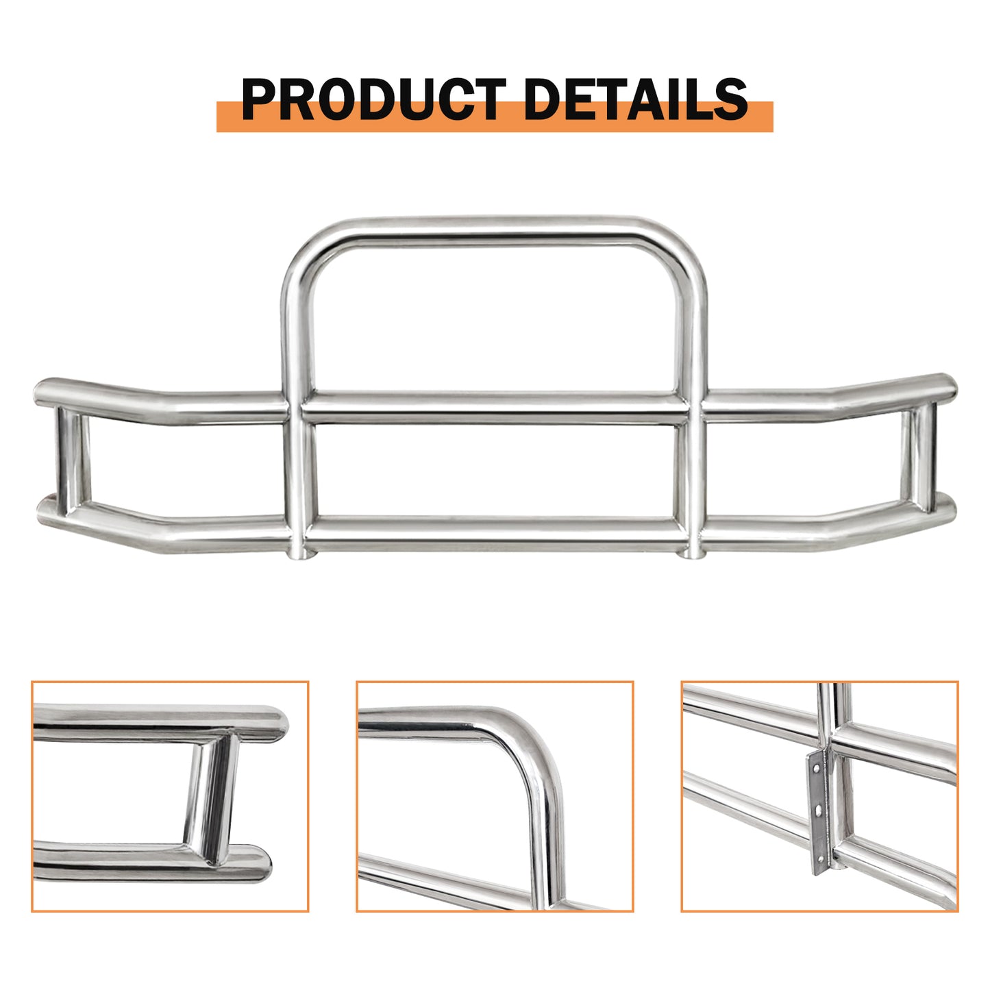 Front Bumper Deer Guard for Volvo VN/VNL 2004-2017 with Bracket G04020