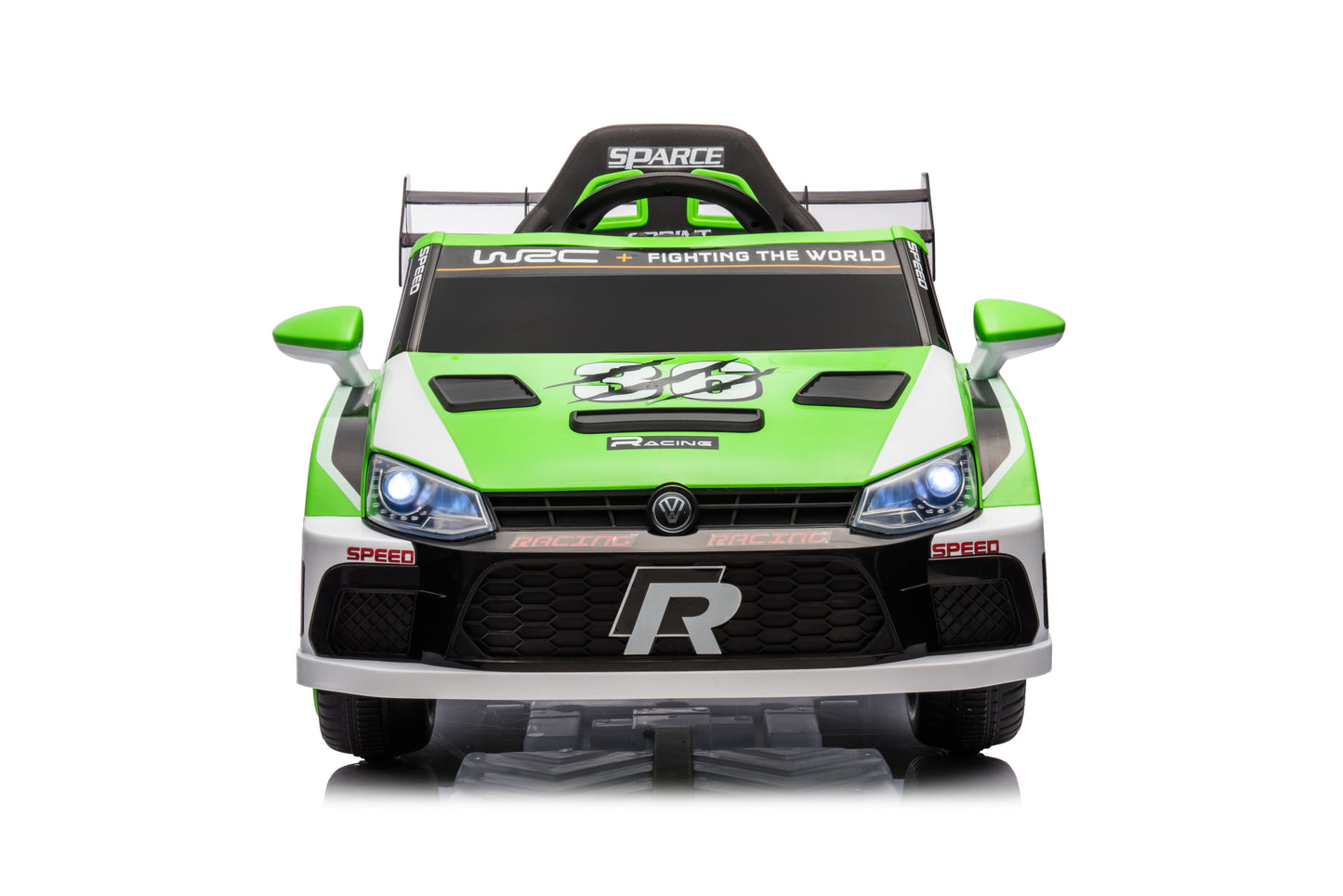 12V4A 20W*2 one button start, forward and backward, high and low speed, music, front light, power display, two doors can open, 2.4G R/C, seat belt four wheel absorber KIDS RIDE ON CAR