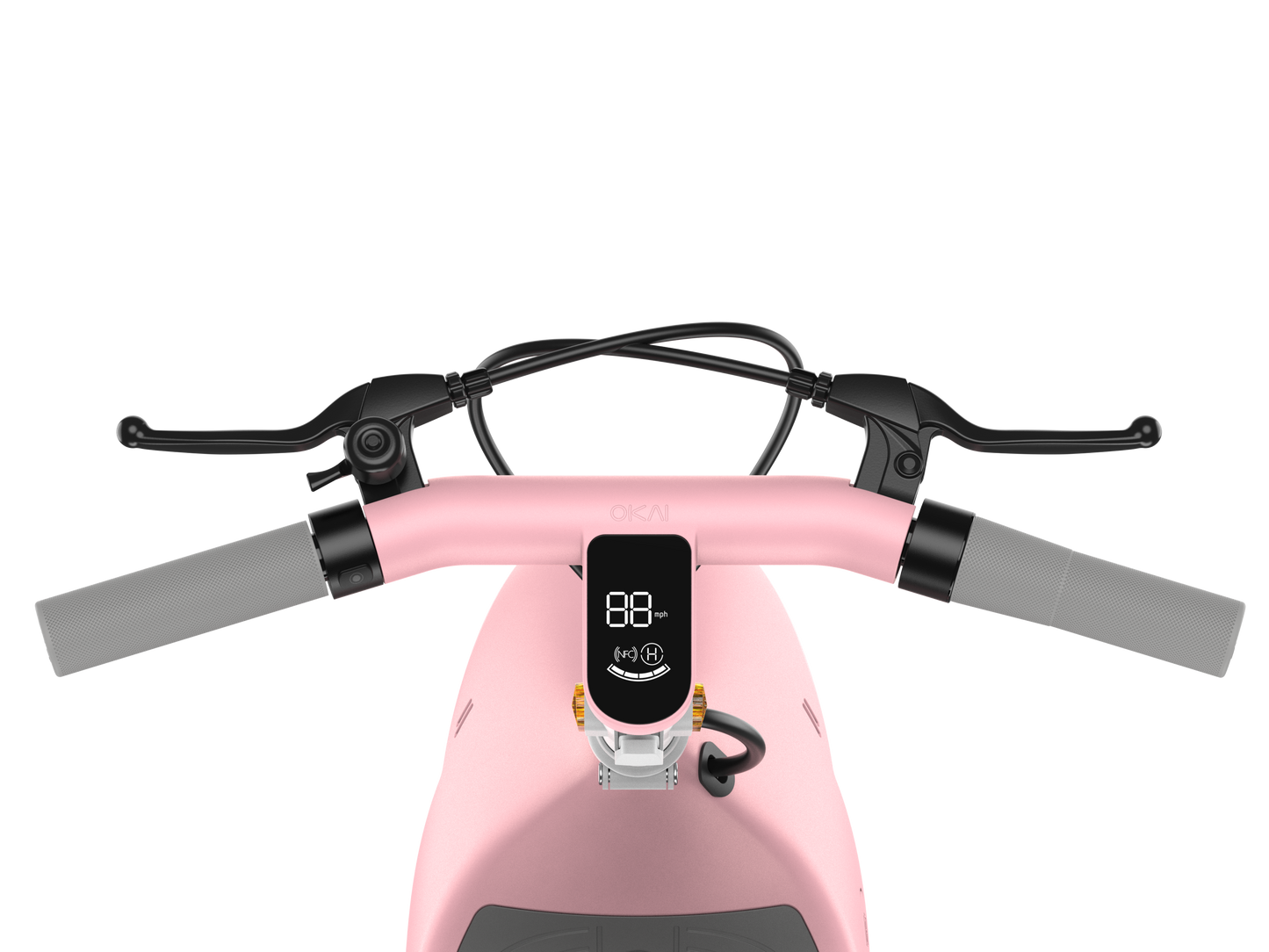 Electric Scooter with Foldable Seat w/35 Miles Operating Range & 15.5mph Max Speed - Pink