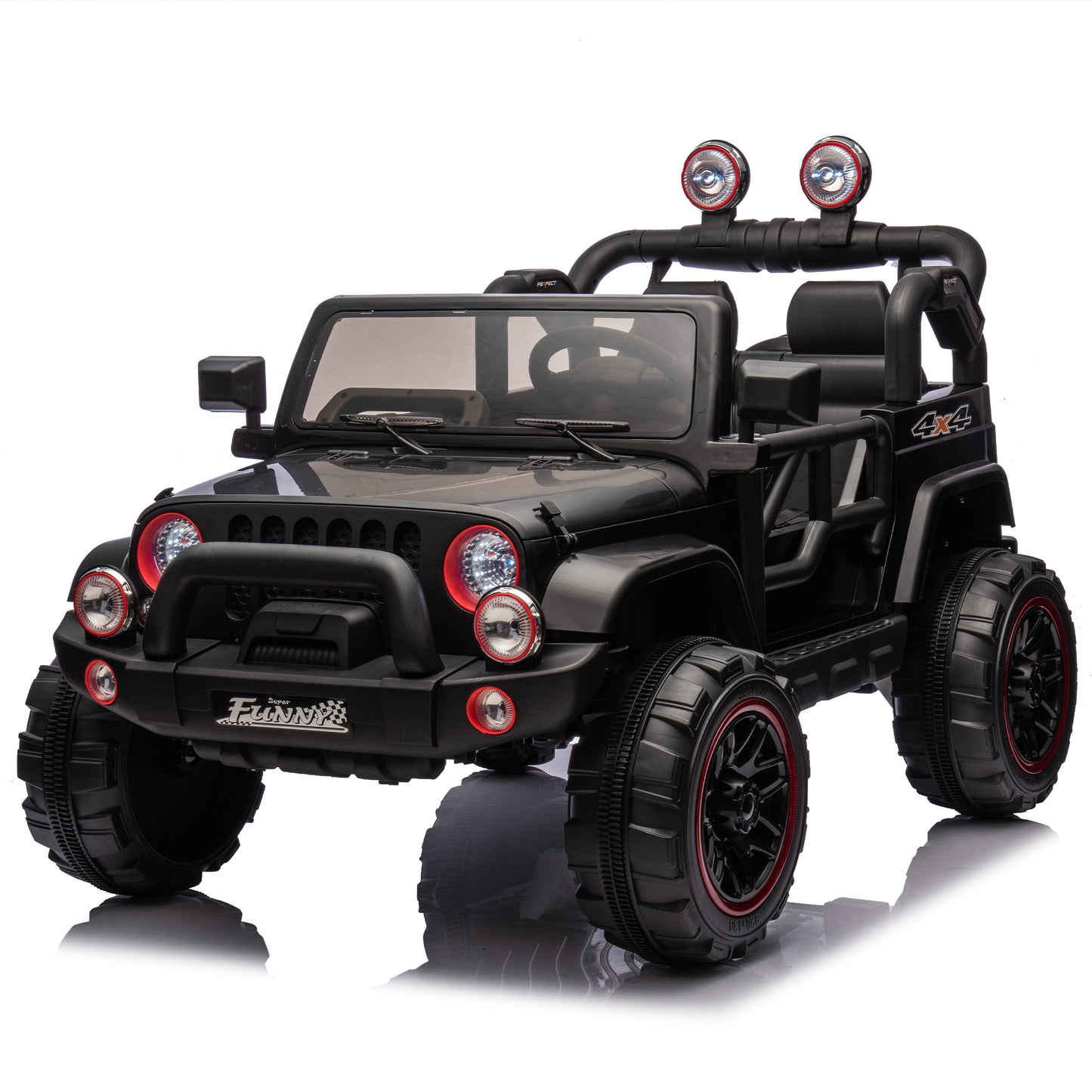 24V Kids Ride On Electric Car W/Parents Control,Seat width 19.09in,2WD,Rear suspension,Trunk storage,Portable pull rod,Light&Searchlight,Bluetooth,USB,Provide a speed of 2.5-4MPH for Kids Aged 3-8.