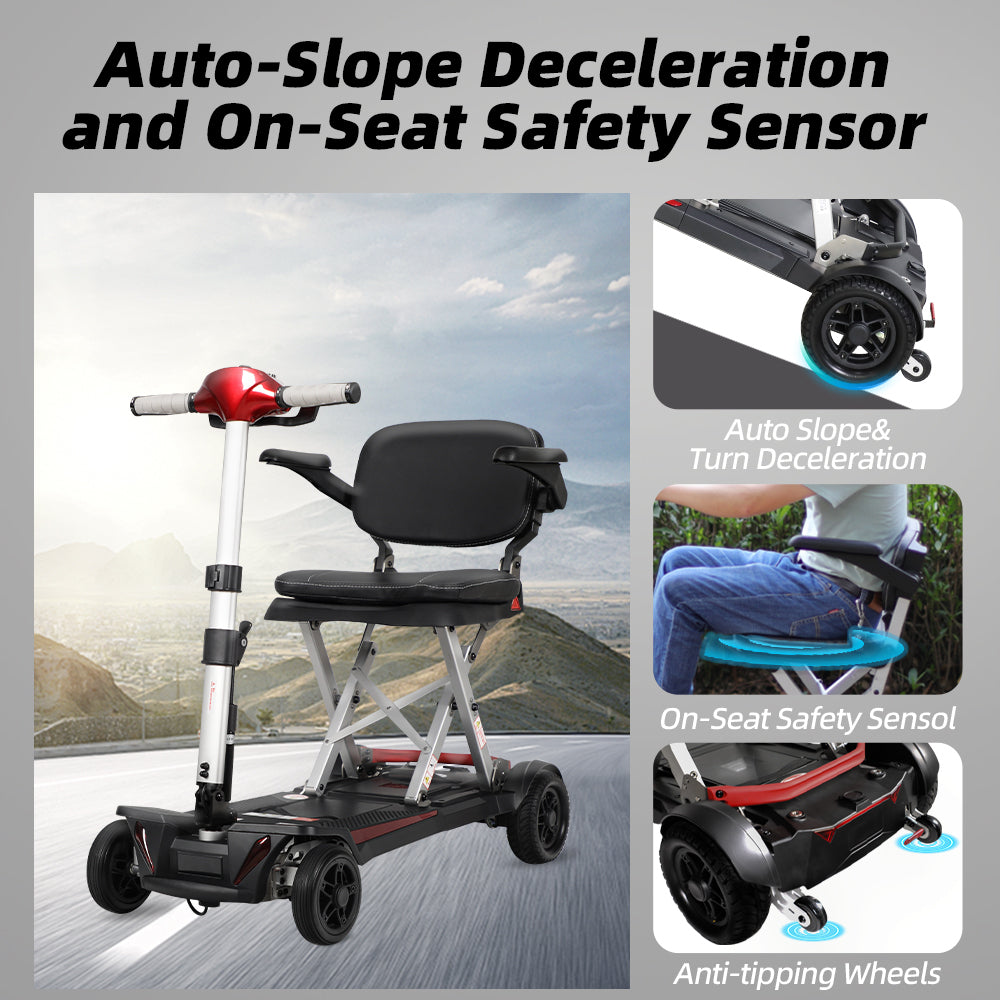 Manaul Folding Scooter M2085 Red For Senior's Easy Travel With Competitive Price