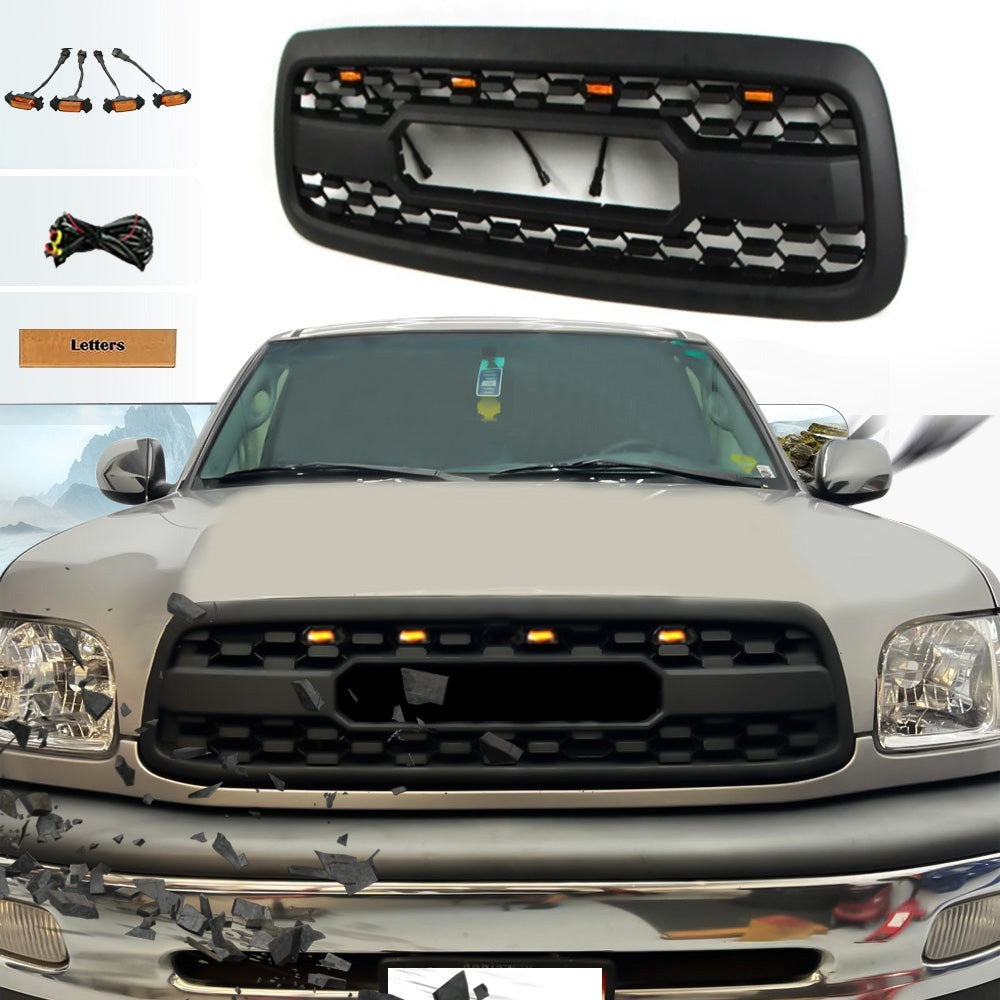 Front Grille For 1st Gen 2000 2001 2002 Toyota Tundra Trd Pro Grill With Letters W/E Light