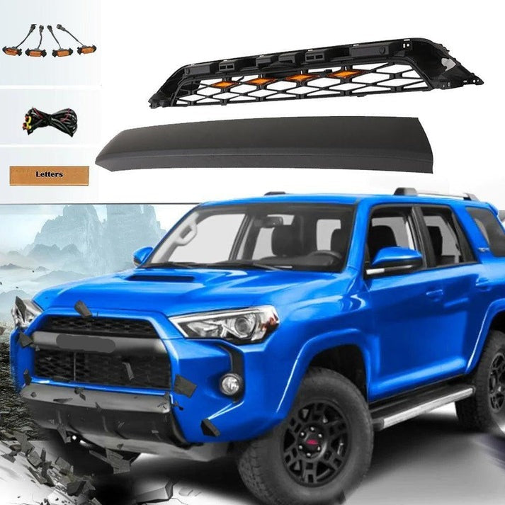 Grille For 5th Gen 2020 2021 2022 2023 Toyota 4Runner Trd Pro Grill With Raptor Lights and Letter