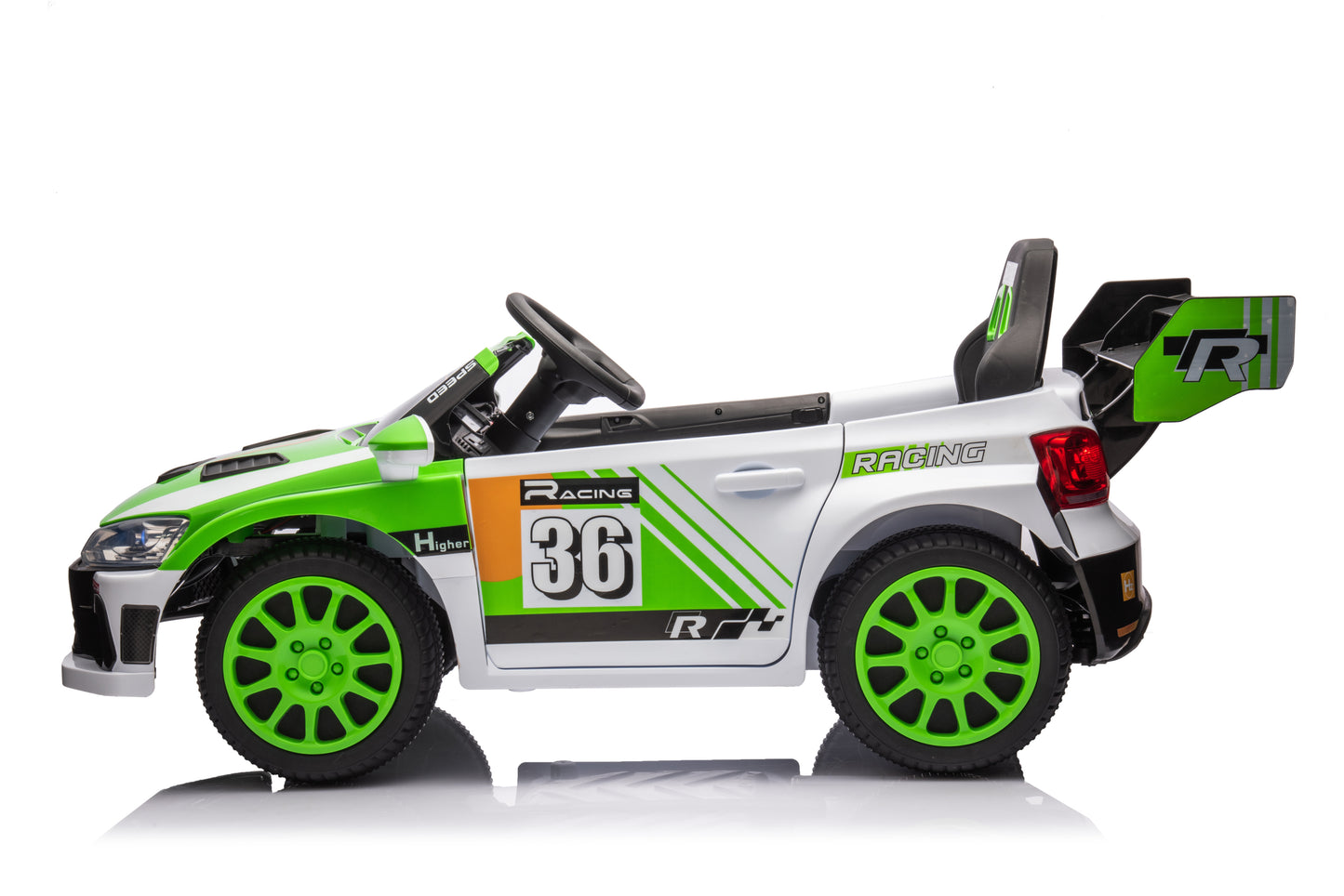 12V4A 20W*2 one button start, forward and backward, high and low speed, music, front light, power display, two doors can open, 2.4G R/C, seat belt four wheel absorber KIDS RIDE ON CAR