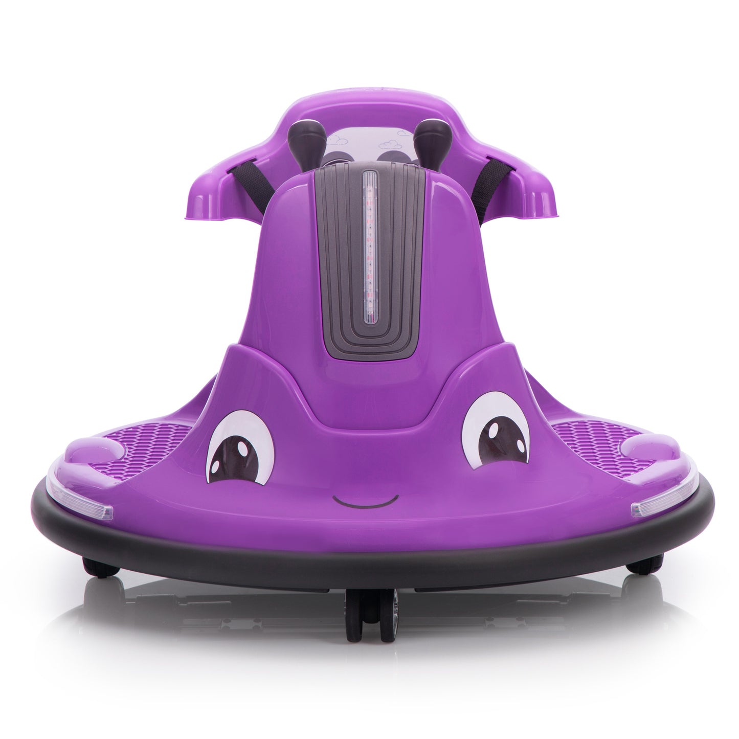 12V Snail-Shaped Kids Electric Bumper Car with Remote Control, Ride On Car with LED Lights, Music, 360 Degree Rotate, Toddler Race Toys, 3-8 Years Old