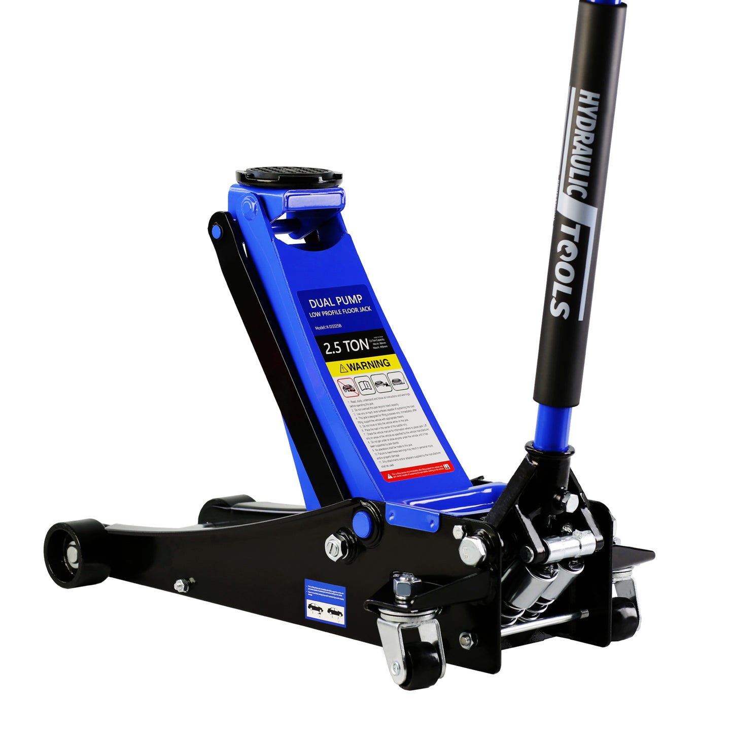 2.5 Ton Low Profile Floor Jack, Steel Racing Floor Jack with Dual Pistons Quick Lift Pump, Hydraulic floor jack Lifting range 3.5'-19.5'