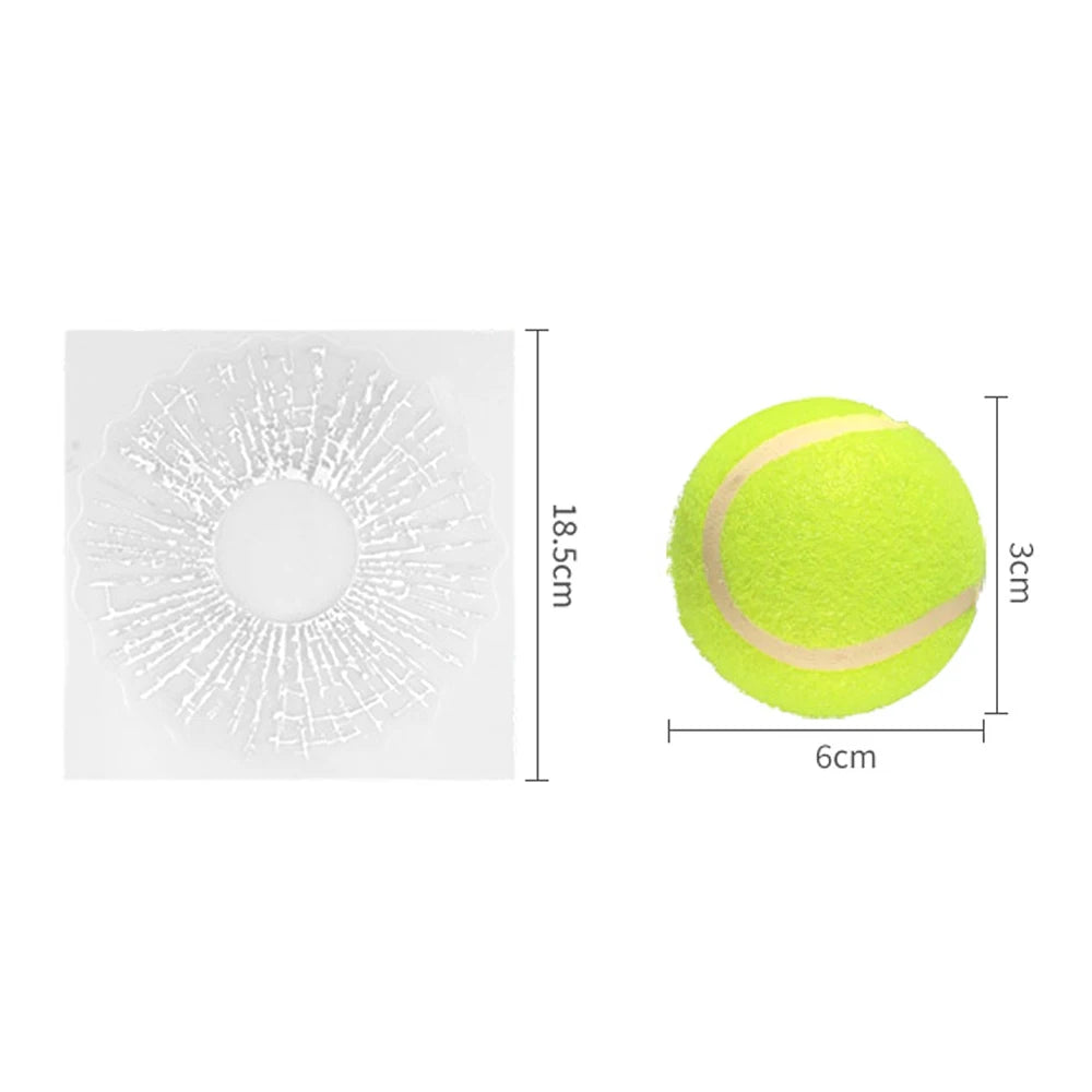 3D Tennis Ball Car Styling Stickers Hit Windows Funny Auto Windshield Decoration Self Adhesive Decal Accessories