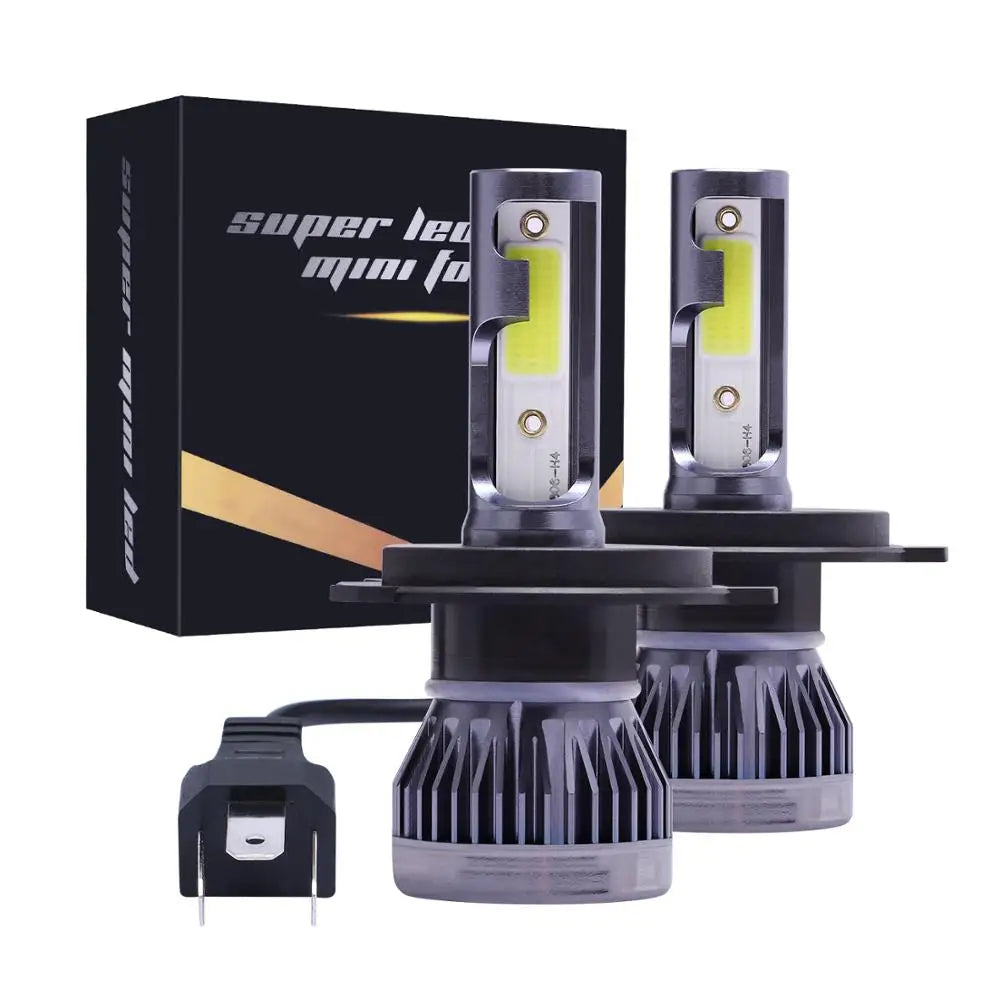 2PCS LED 12000LM/PAIR Mini Car Headlight Bulbs H1 H7 H8 H9 H11 Headlamps Kit 9005 HB3 9006 HB4 Auto Lamps 4300K 8000K
