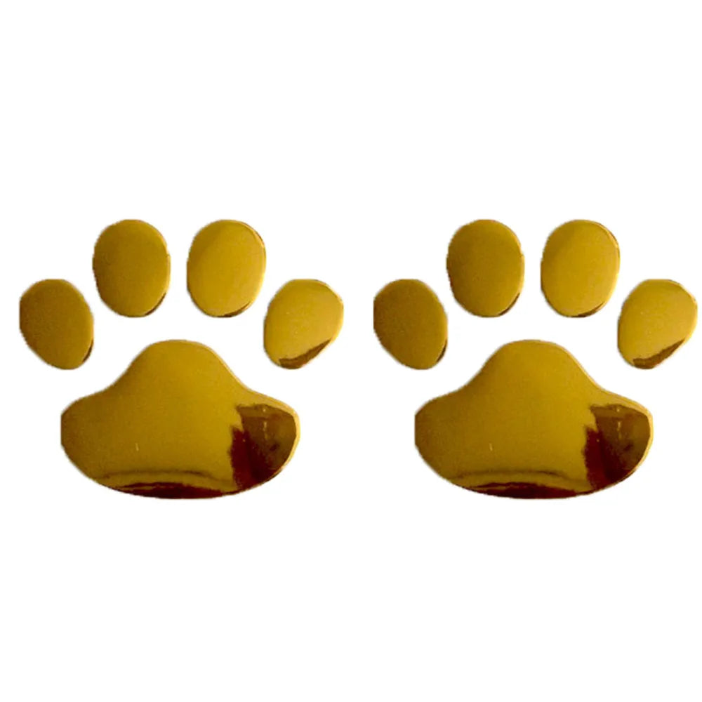 2PCS Auto Accessories Car Sticker Cool Design Paw 3D Animal Dog Cat Footprint Decal Car PVC sticker car decal