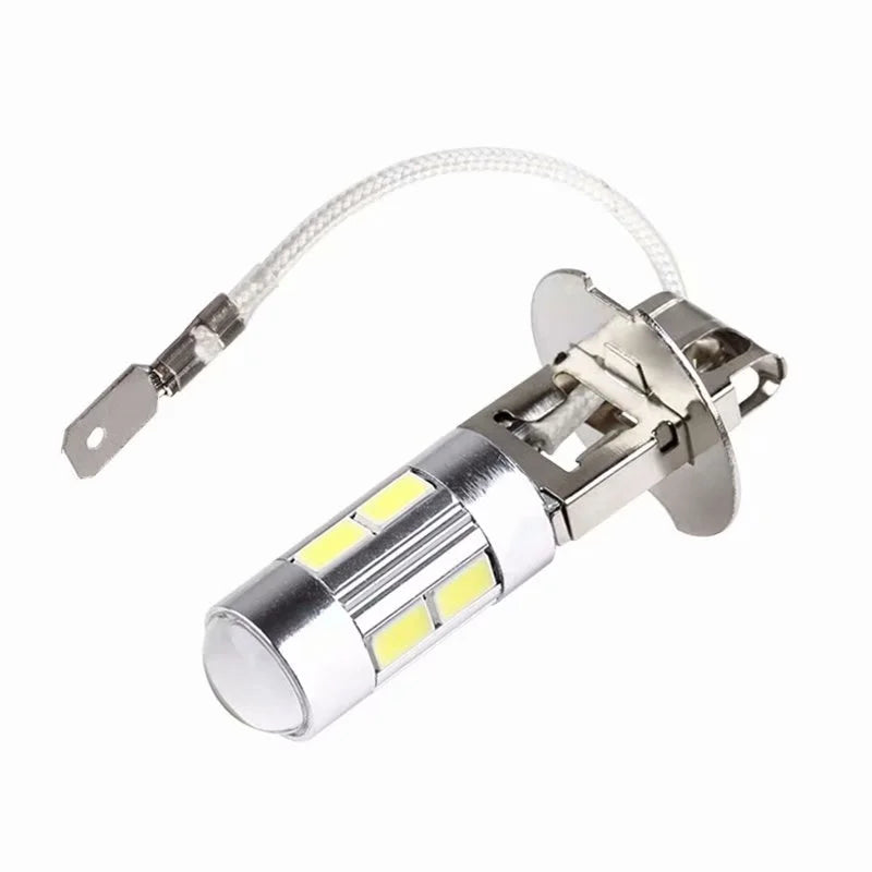 1/2 Pcs H1 H3 LED Bulbs 6000K 12V White Super Bright LED High Power 10-SMD 5630 Car Decoding Fog Light Driving DRL Auto Lamp