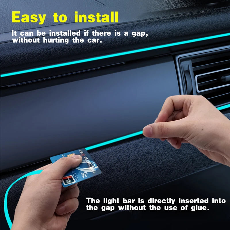 Car Interior Decorative Lamps Strips Atmosphere Lamp Cold Light Decorative Dashboard Console Auto LED Ambient Lights Car Styling