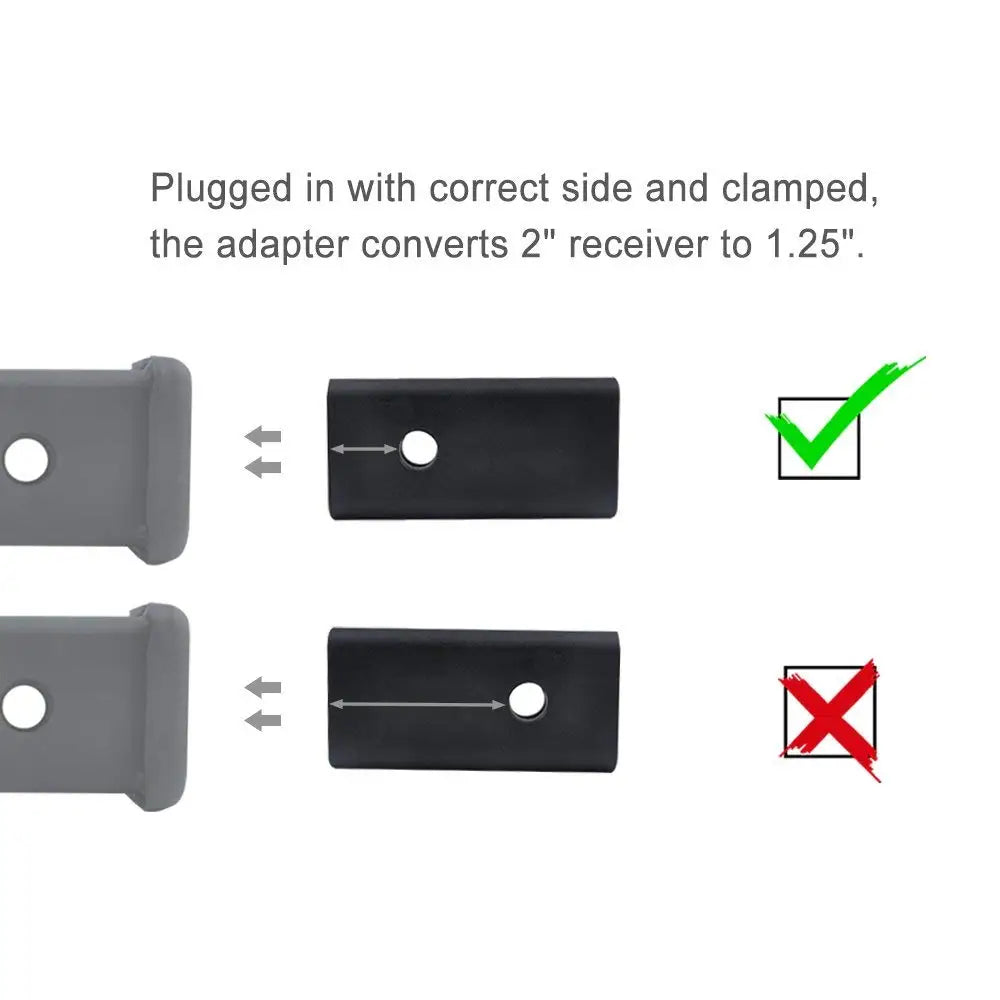 2" to 1-1/4" Hitch Receiver Adapter for Standard Hitch Adapter 2'' to 1 1/4'' Billet Aluminum (5cm to 3.175cm)