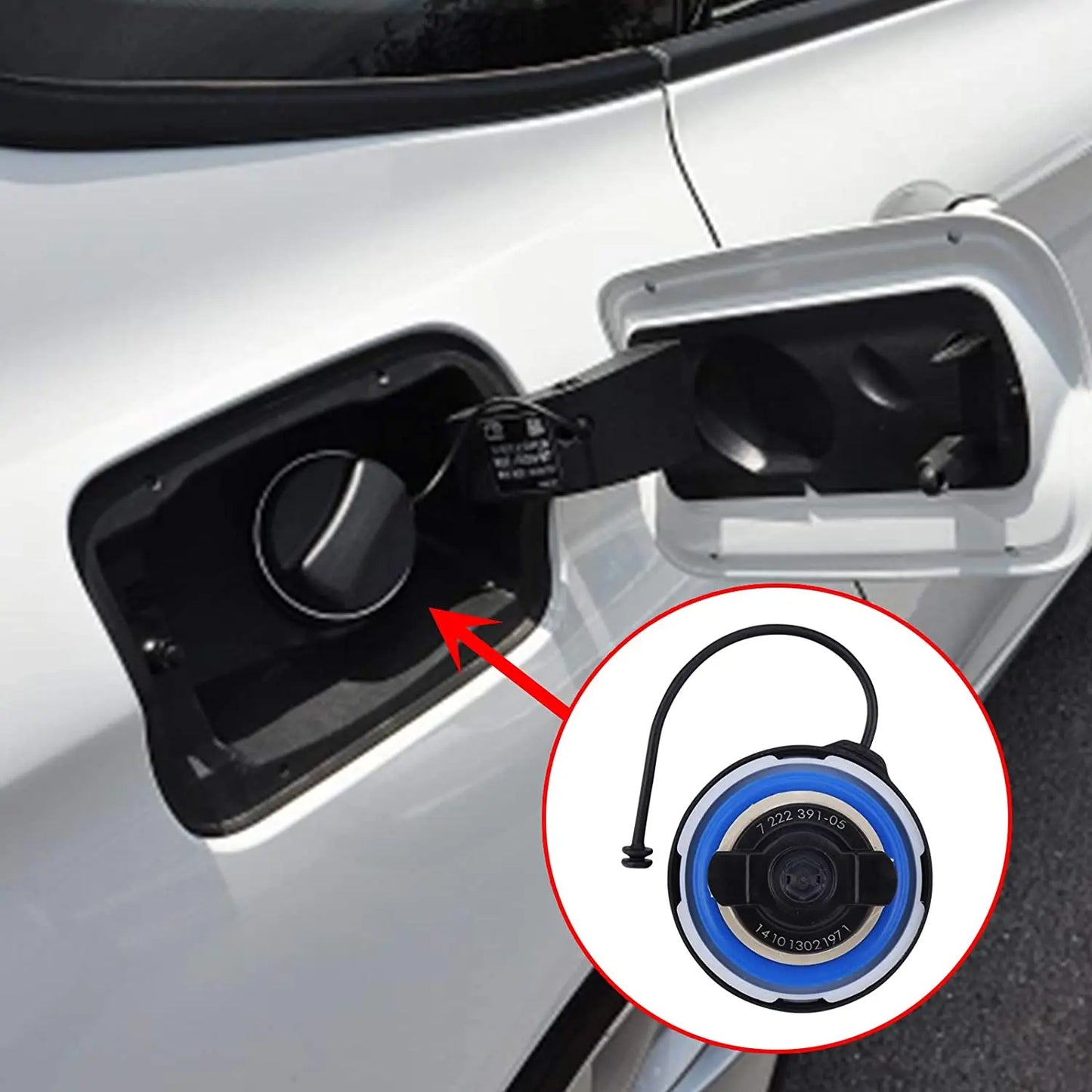 Fuel Tank Filler Cap fits for BMW E39 E46 E60 E90 E92-128i 320i 325i 328i 328xi 330i 330xi 335i 525i X1 X3 X5 Z4 M3 Mini Cooper