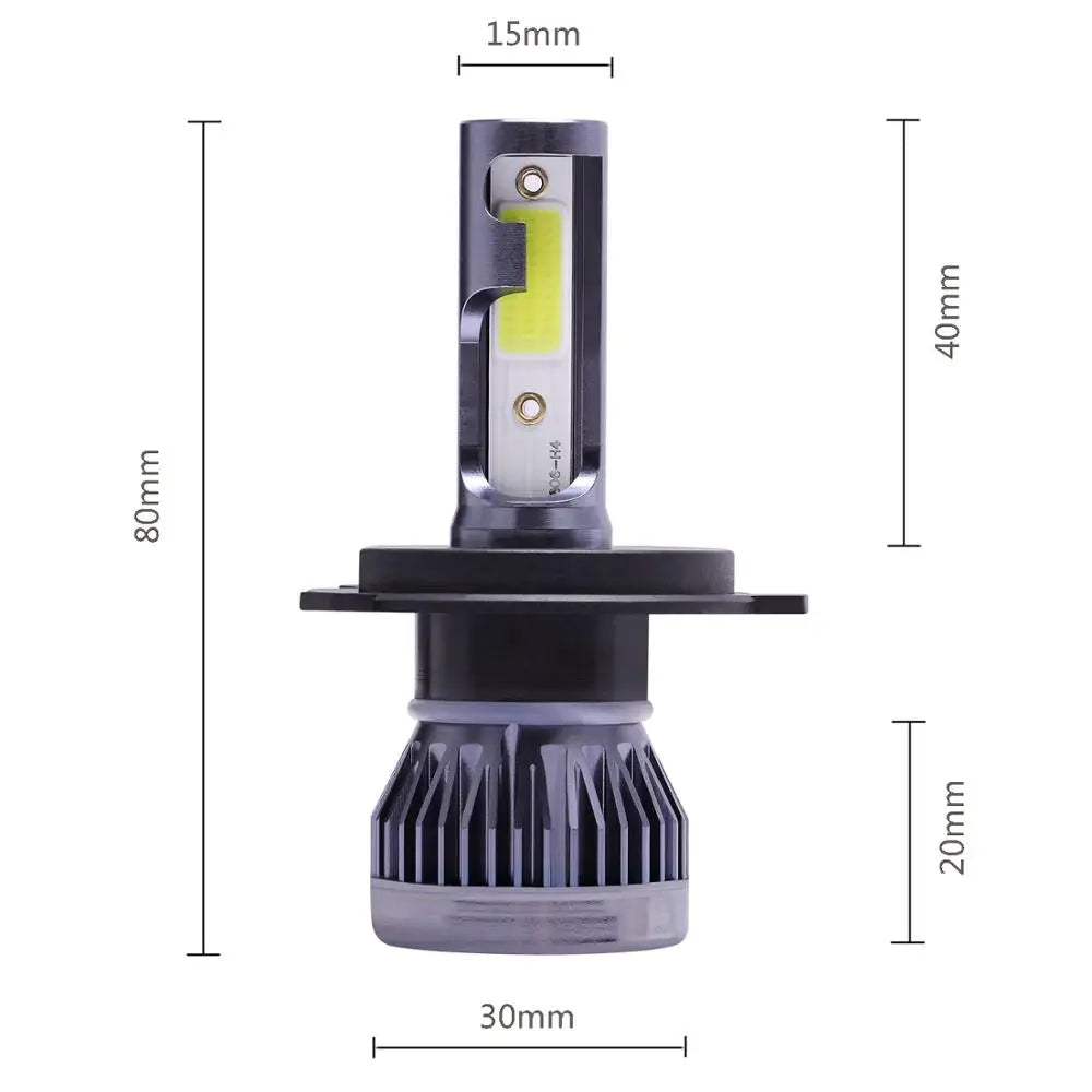2PCS LED 12000LM/PAIR Mini Car Headlight Bulbs H1 H7 H8 H9 H11 Headlamps Kit 9005 HB3 9006 HB4 Auto Lamps 4300K 8000K