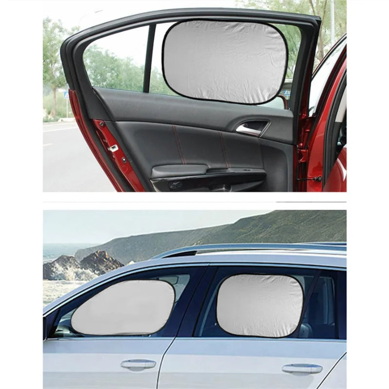 6 Pieces/Set Car Sunshade Windshield Covers Auto Window UV Protection Shield Reflective Sun Block Front Rear Back Side Foldable