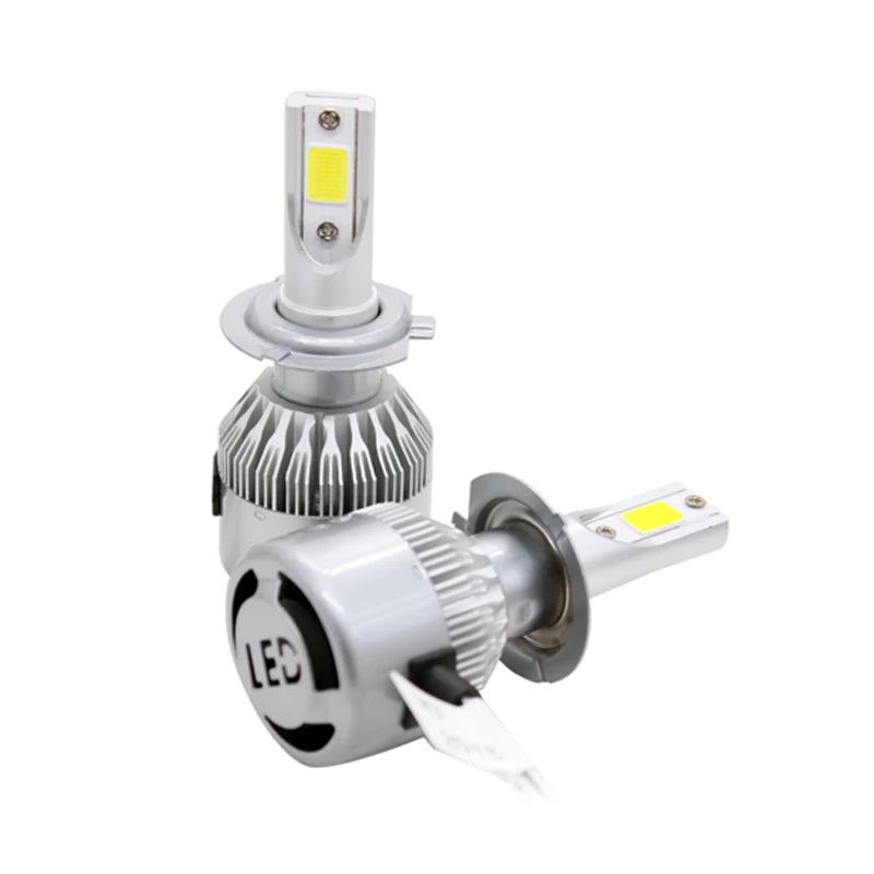 2Pcs/Pair H1 H3 H7 H11 9005 HB3 9006 HB4 Hight Bright COB C6 Car LED Headlight H4 H13 9004/9007 Hi/Lo Beam Headlamp