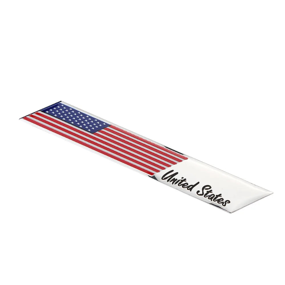 Metal 3D USA U.S.A America Flag Badge Emblem Deutsch Car Sticker Decal Grille Bumper Window Body Decoration