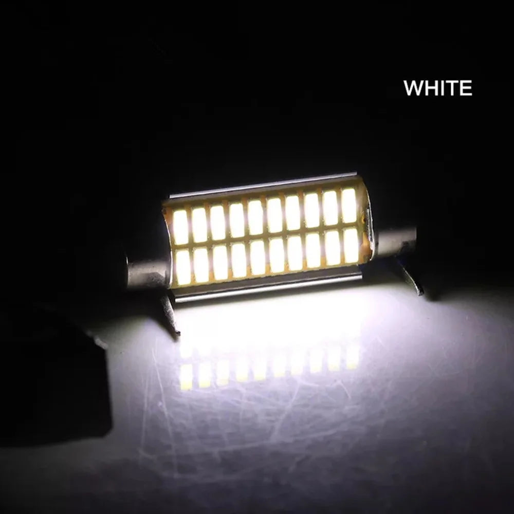 10PCS Festoon 31mm 36mm 39mm 42mm LED Bulb C5W Super Bright 4014 SMD Canbus Car Styling Light Auto Interior Doom Lamp 12V