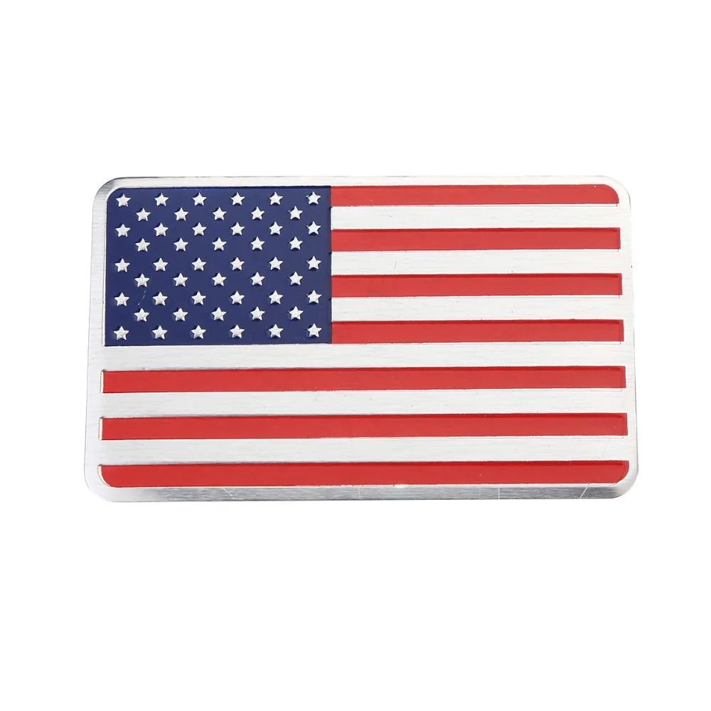 Metal 3D USA U.S.A America Flag Badge Emblem Deutsch Car Sticker Decal Grille Bumper Window Body Decoration